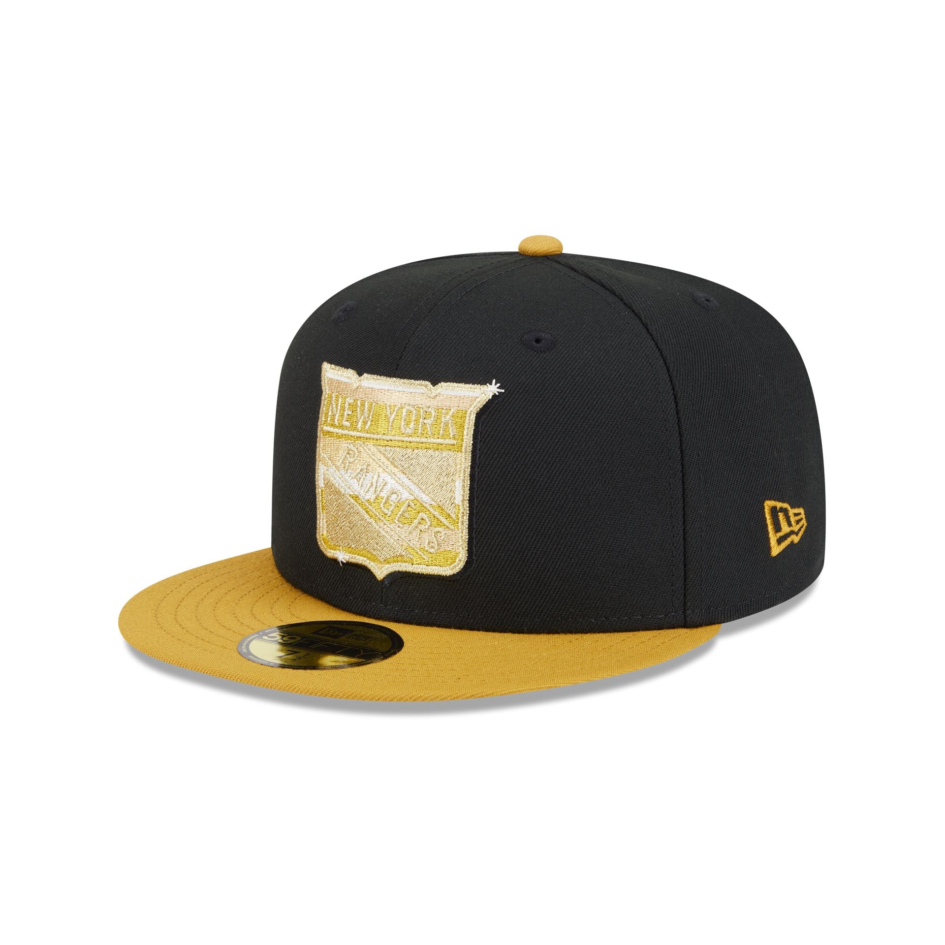 New York Rangers Metallic Gold Logo 59FIFTY Fitted Hat