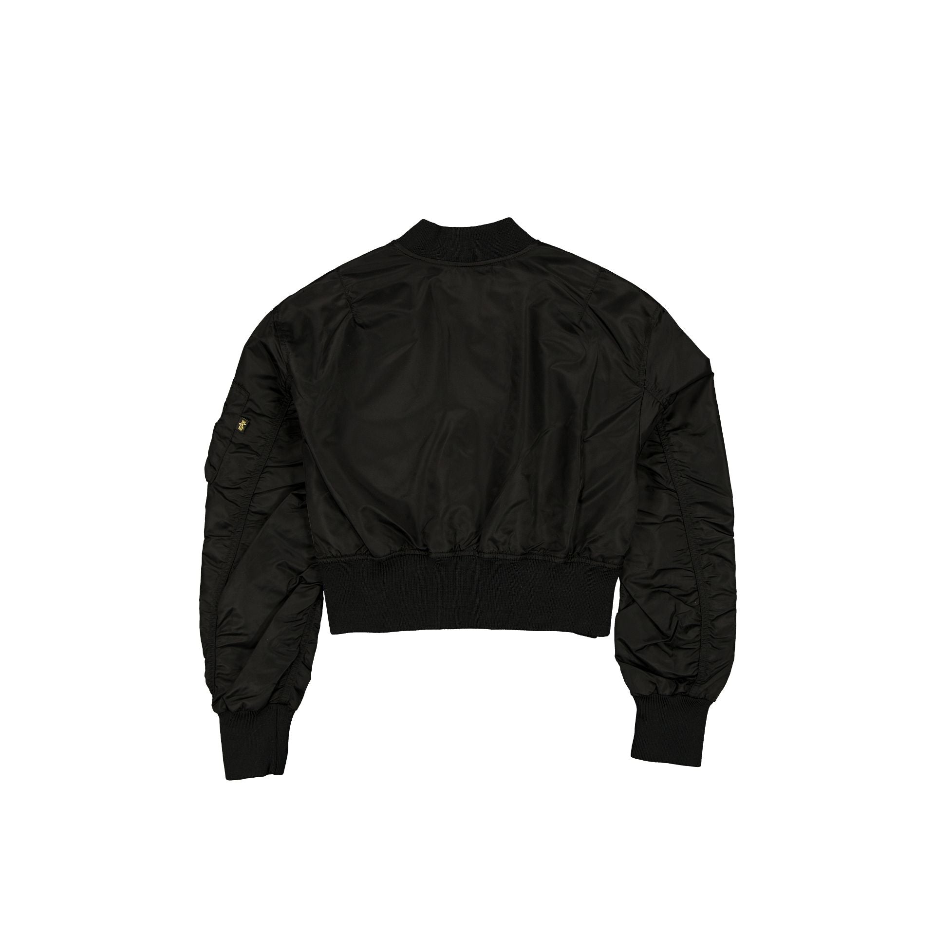 Alpha Industries x Seattle Mariners Black and Gold Women's Cropped L-2B Bomber Jacket - Image 2