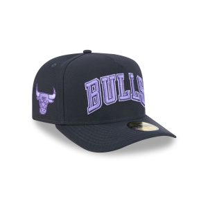 Chicago Bulls Navy Lavender 59FIFTY A-Frame Fitted Hat