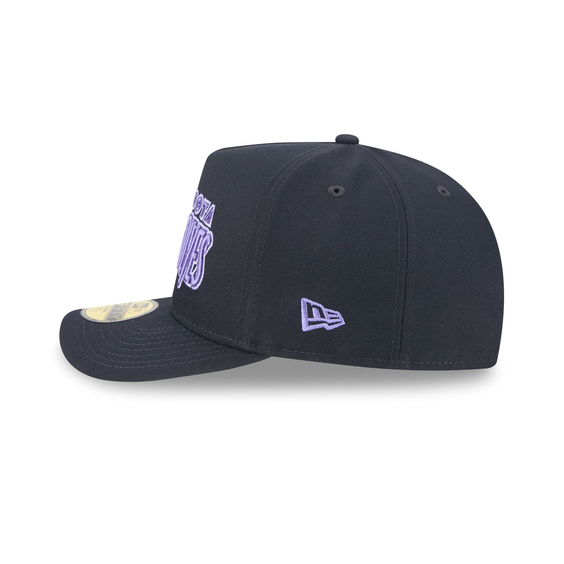 Minnesota Timberwolves Navy Lavender 59FIFTY A-Frame Fitted Hat - Image 4