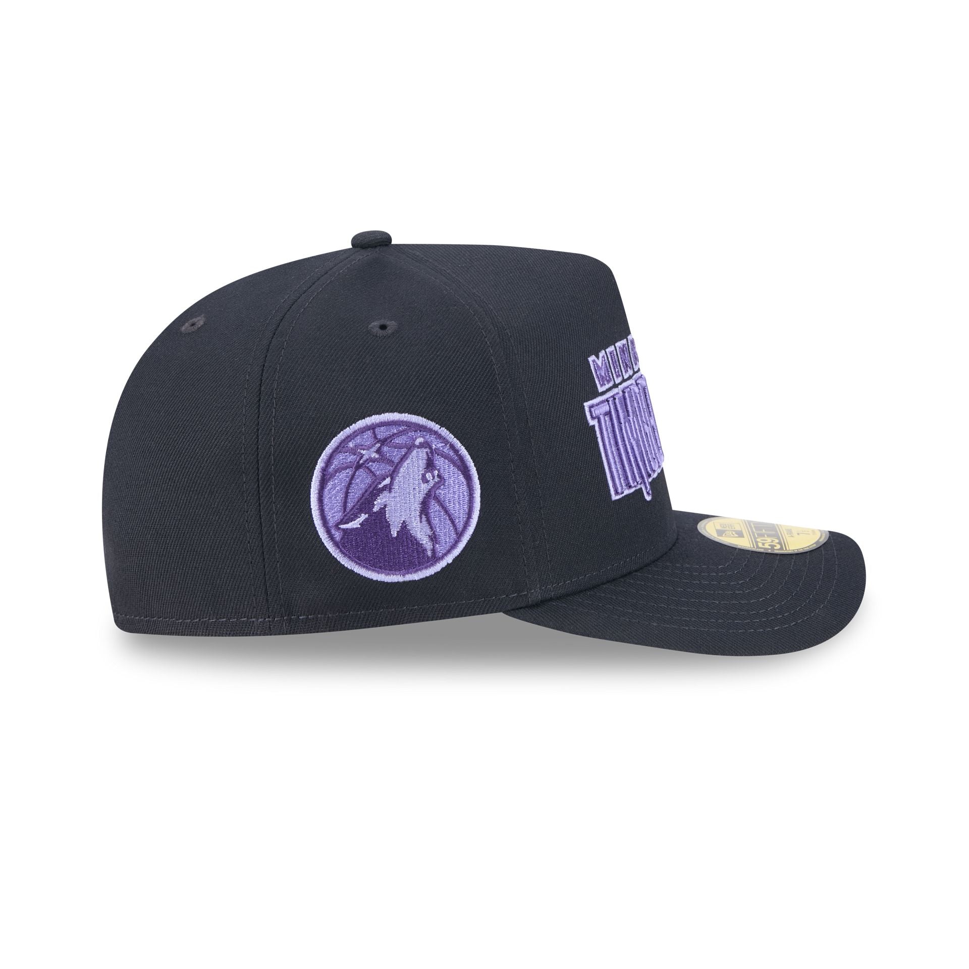 Minnesota Timberwolves Navy Lavender 59FIFTY A-Frame Fitted Hat - Image 3