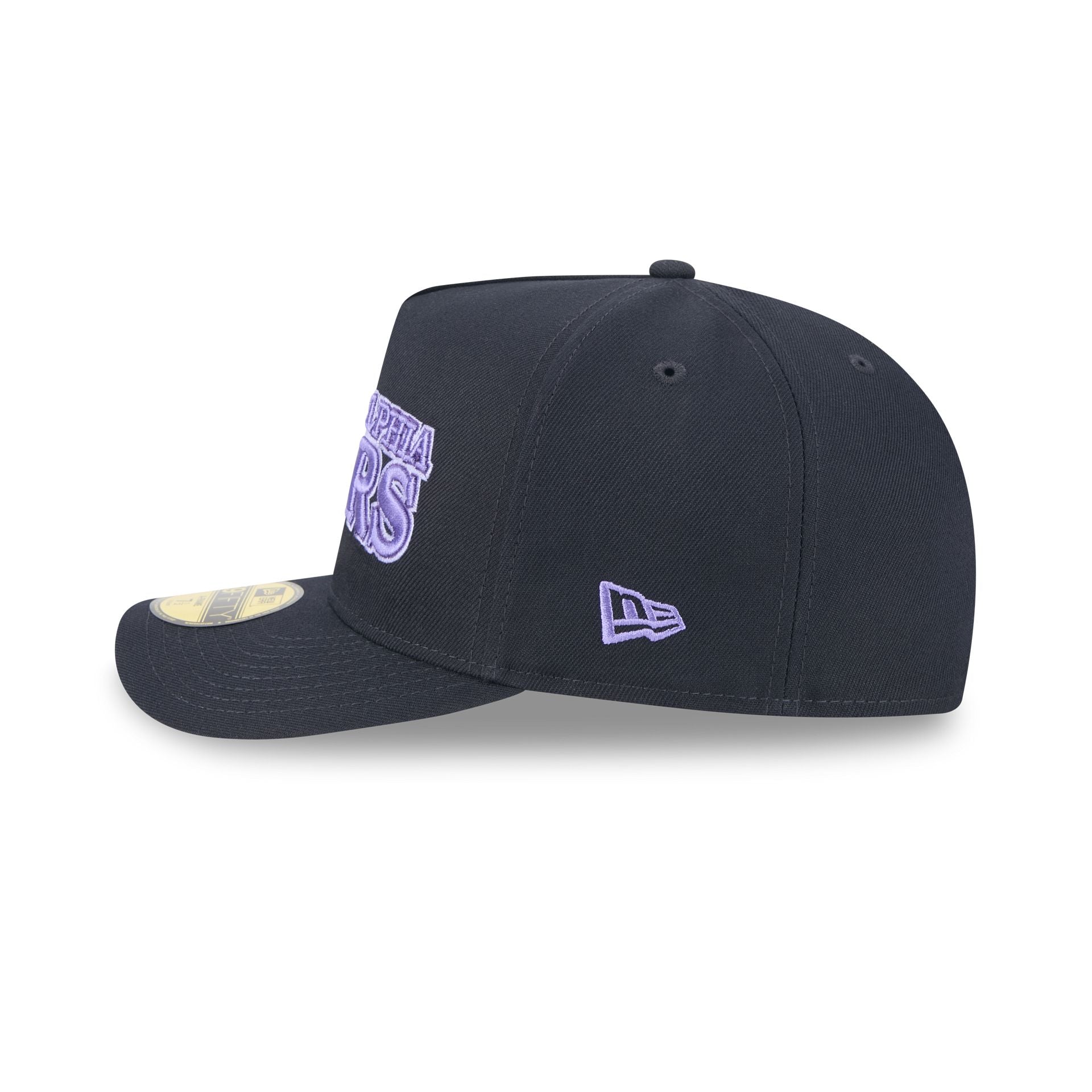 Philadelphia 76ers Navy Lavender 59FIFTY A-Frame Fitted Hat - Image 4