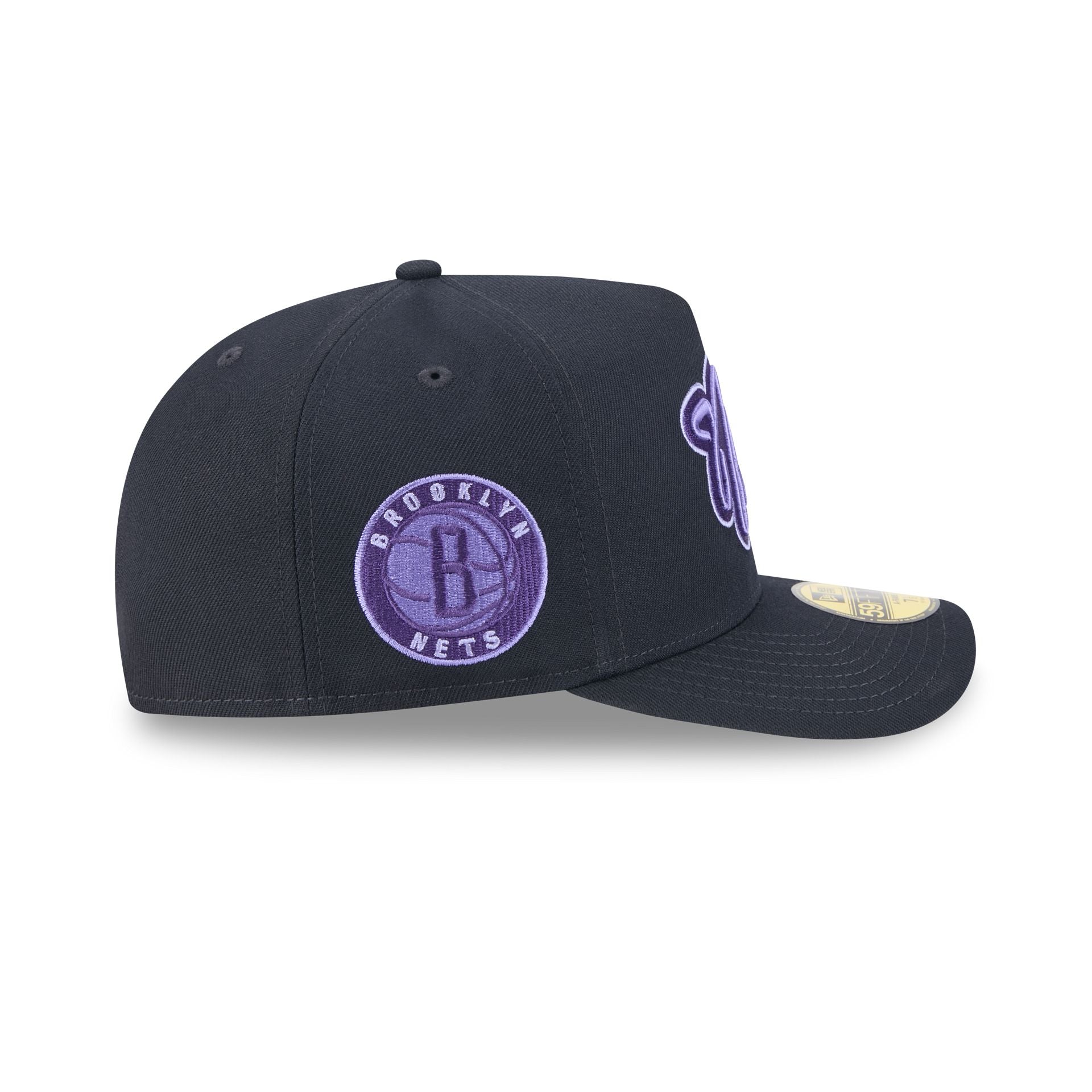 Brooklyn Nets Navy Lavender 59FIFTY A-Frame Fitted Hat - Image 4