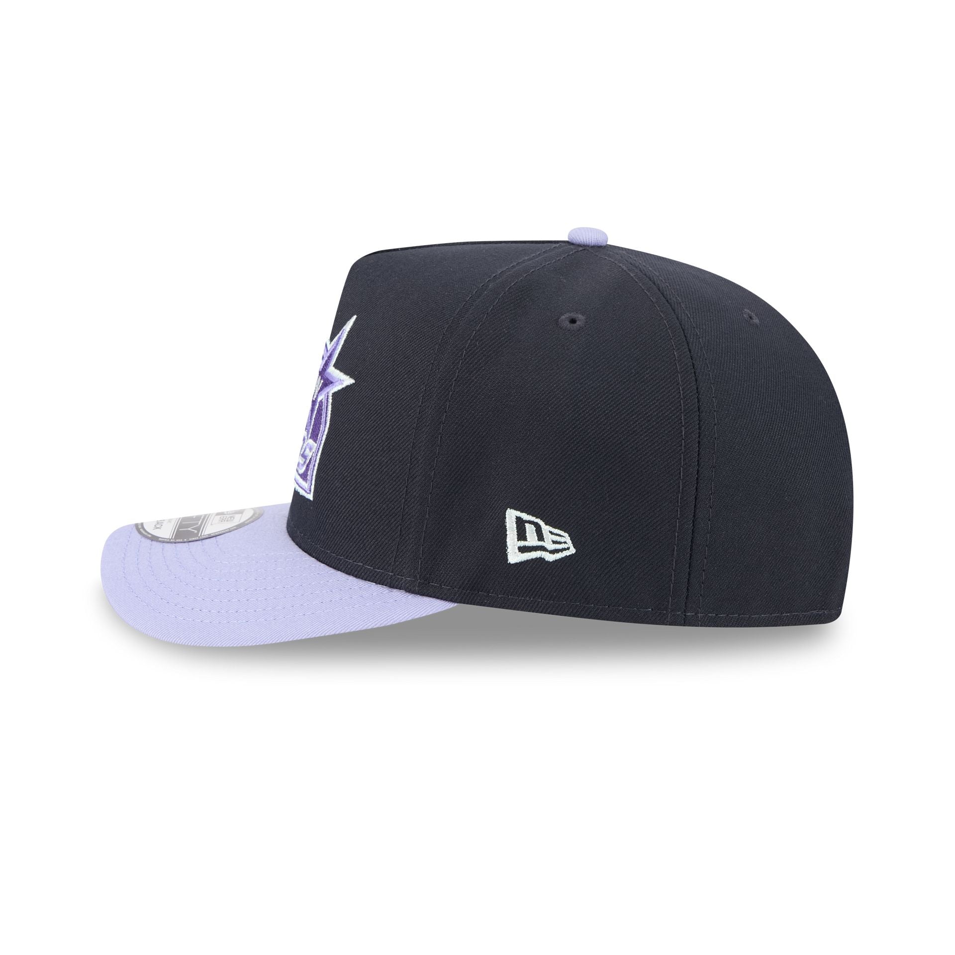 Houston Astros Navy Lavender 9FIFTY A-Frame Snapback Hat - Image 5