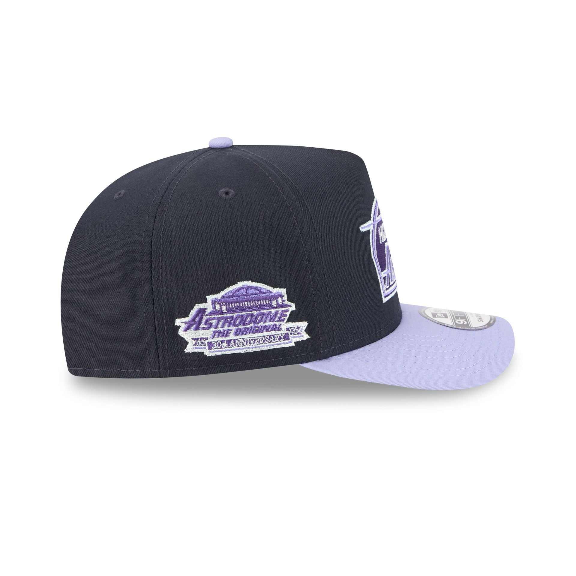 Houston Astros Navy Lavender 9FIFTY A-Frame Snapback Hat - Image 4