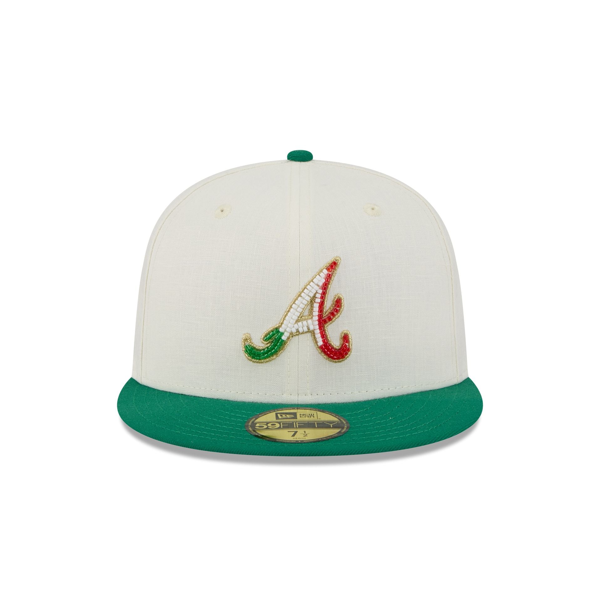 Atlanta Braves Beaded Linen 59FIFTY Fitted Hat - Image 2