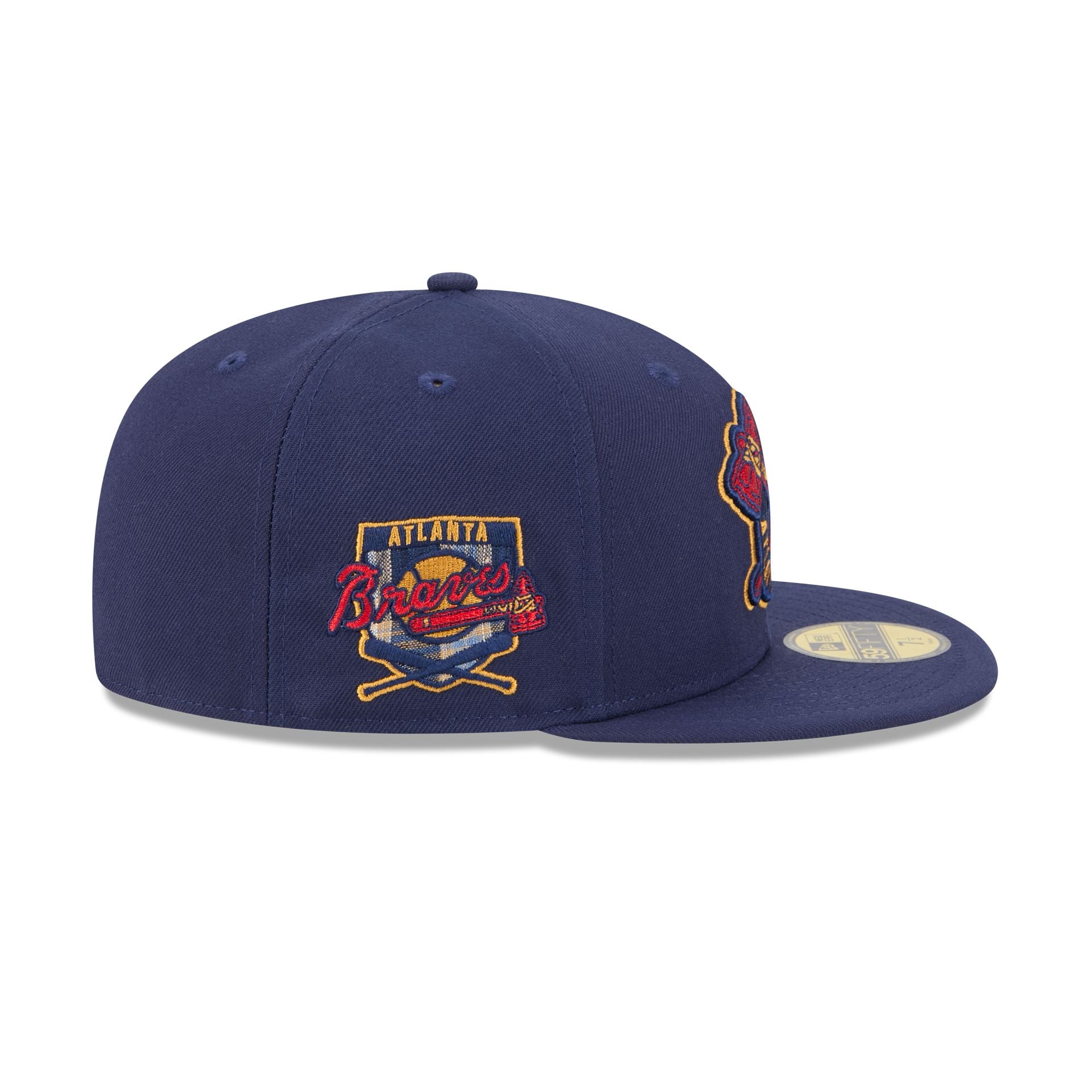 Atlanta Braves Blue Tartan 59FIFTY Fitted Hat - Image 4