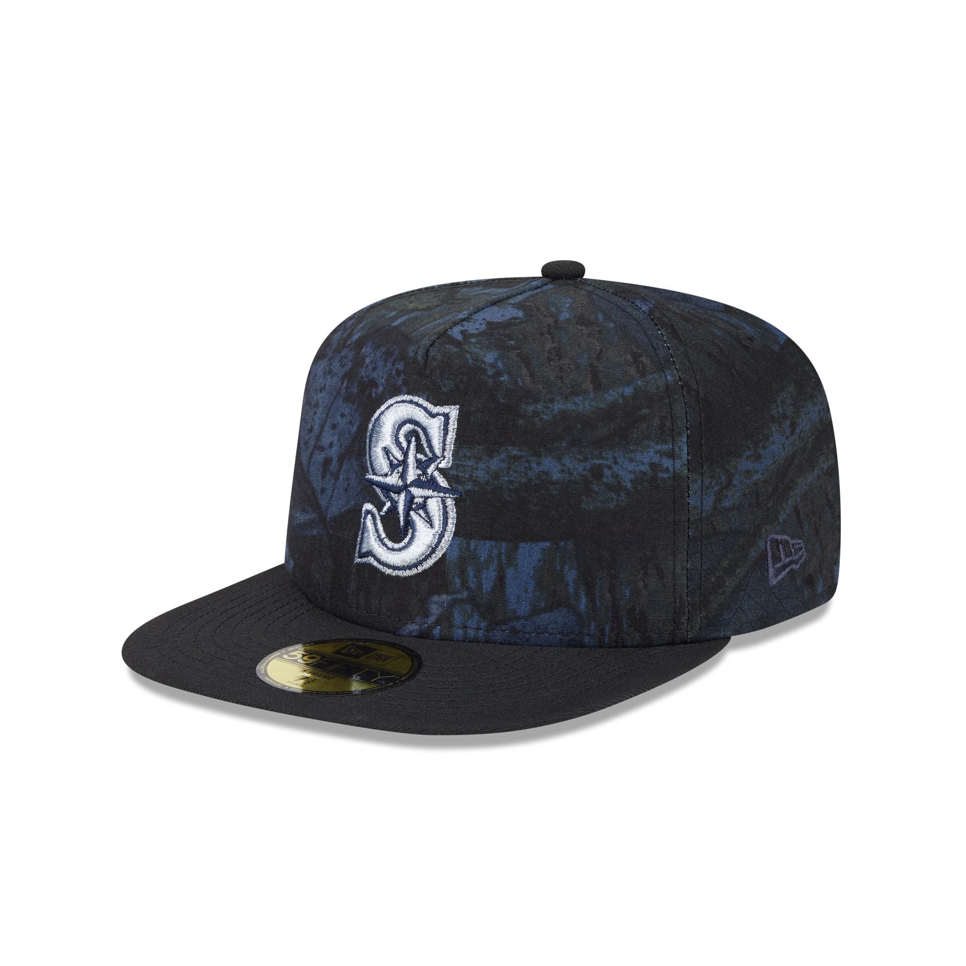 Just Caps Ripstop Camo Seattle Mariners 59FIFTY A-Frame Fitted Hat - Image 3