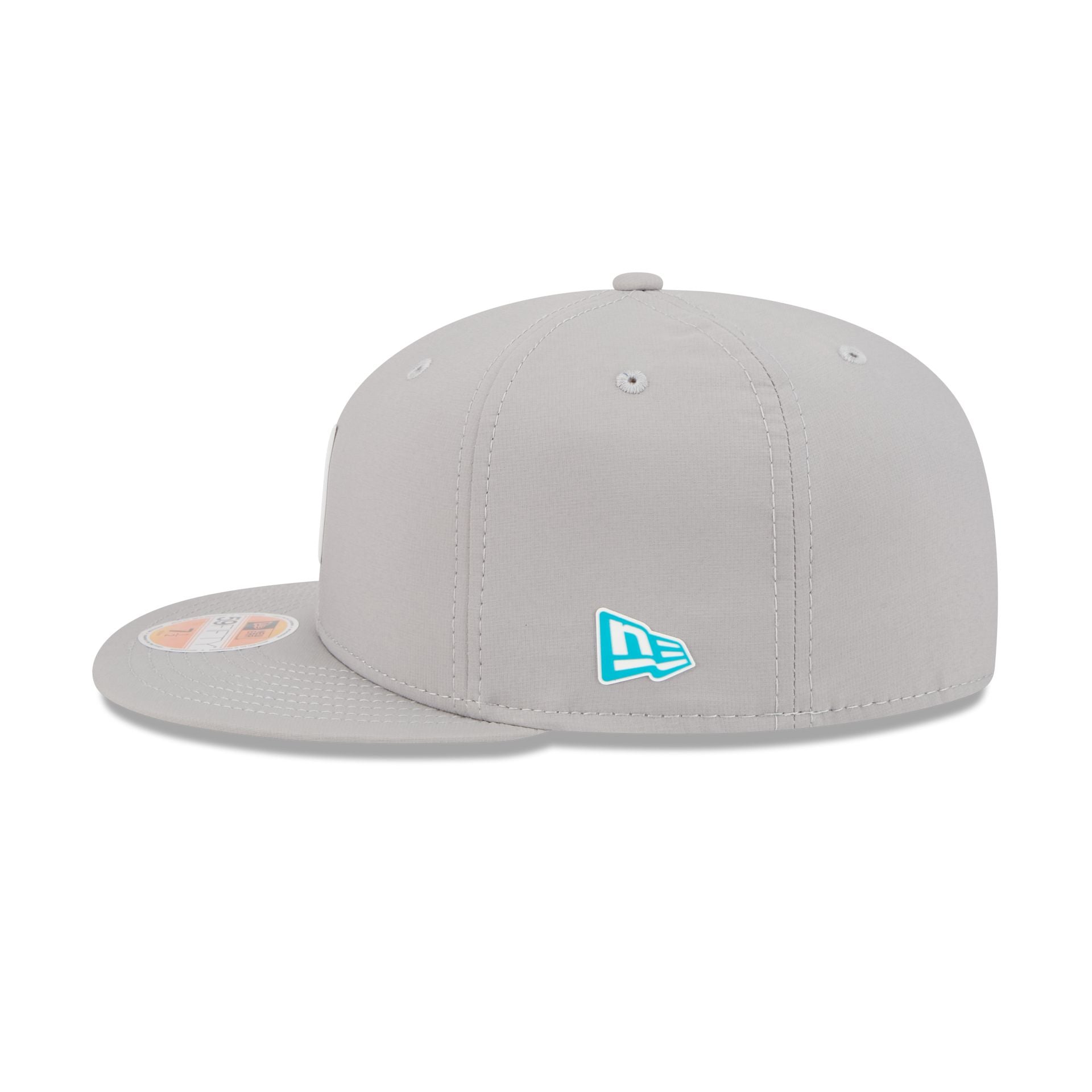Miami Dolphins 2025 Sideline Hot Weather Gray 59FIFTY Fitted Hat - Image 4