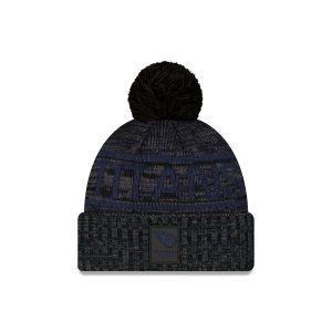 Tennessee Titans 2025 Sideline Cold Weather Black Pom Knit Hat