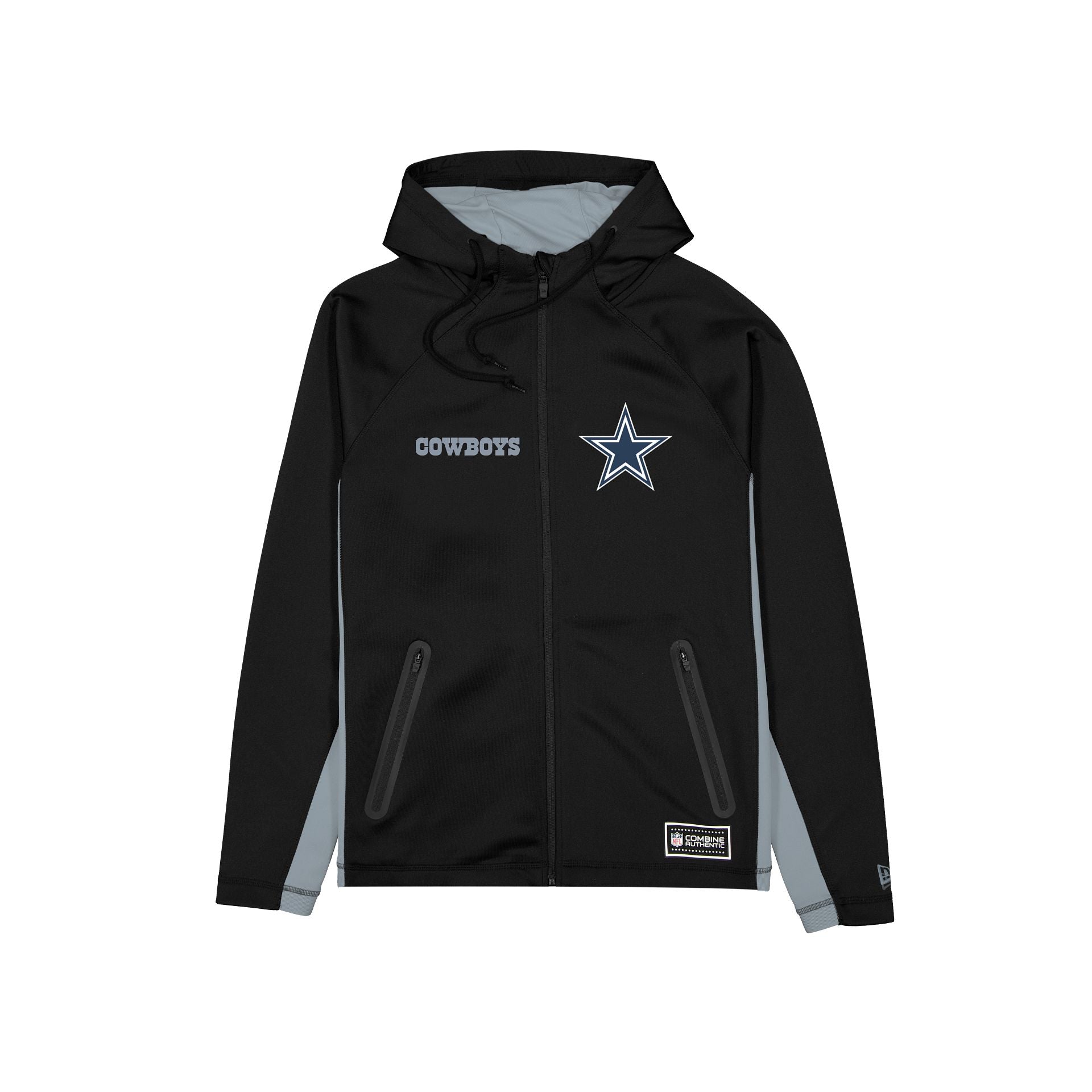Dallas Cowboys Combine Black Full-Zip Hoodie