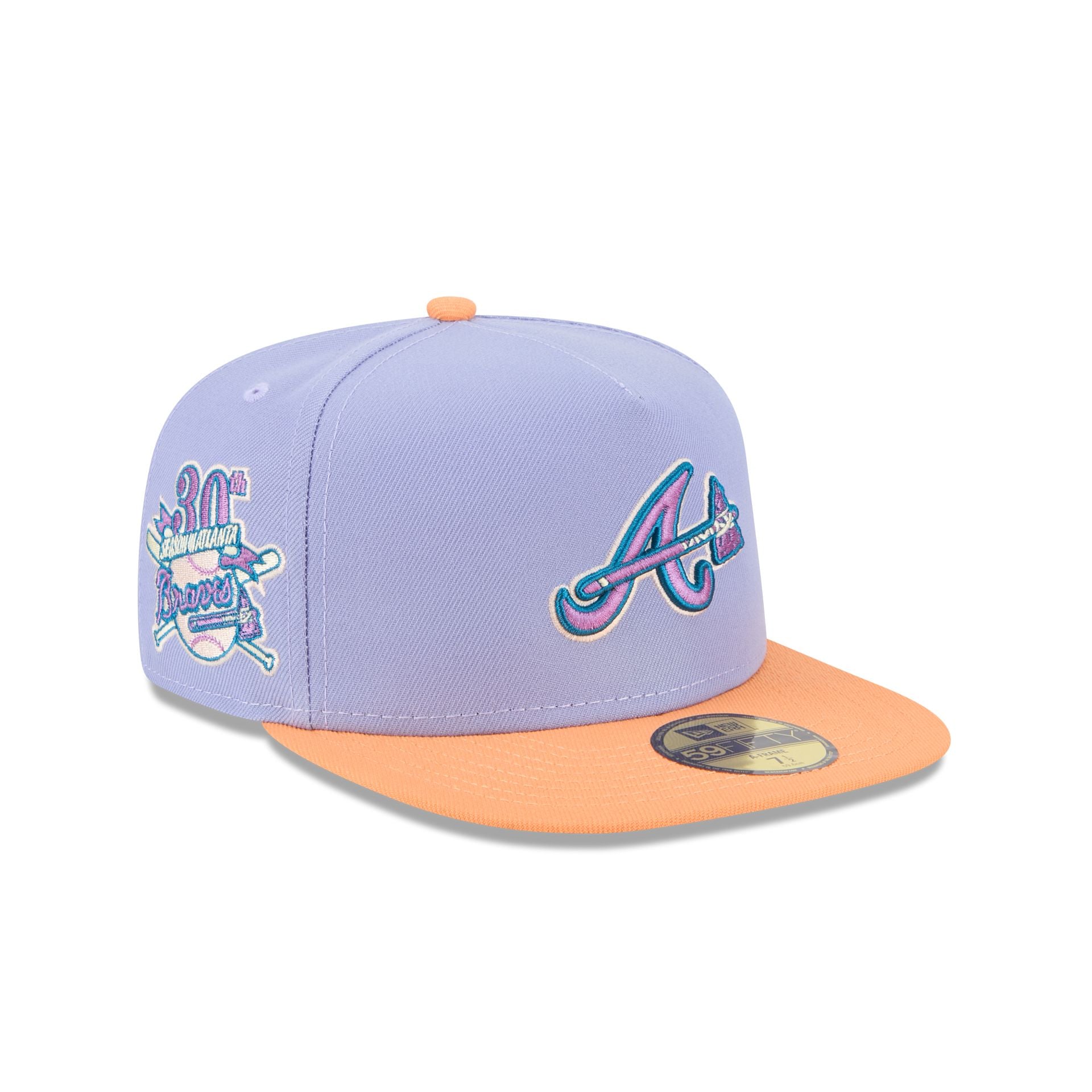 Atlanta Braves Lavender 59FIFTY A-Frame Fitted Hat