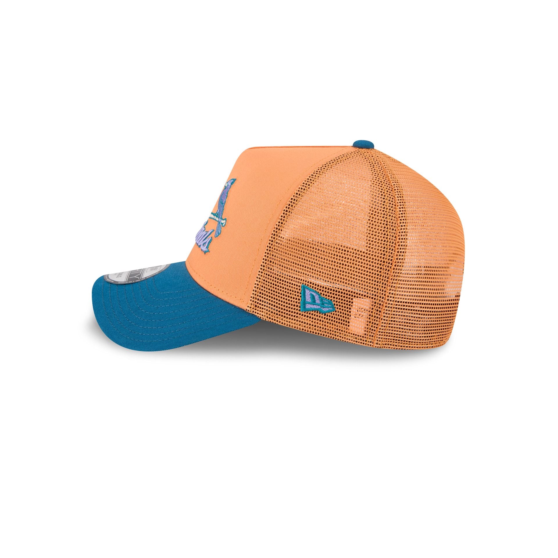 St. Louis Cardinals Orange Glaze 9FORTY A-Frame Trucker Hat - Image 4