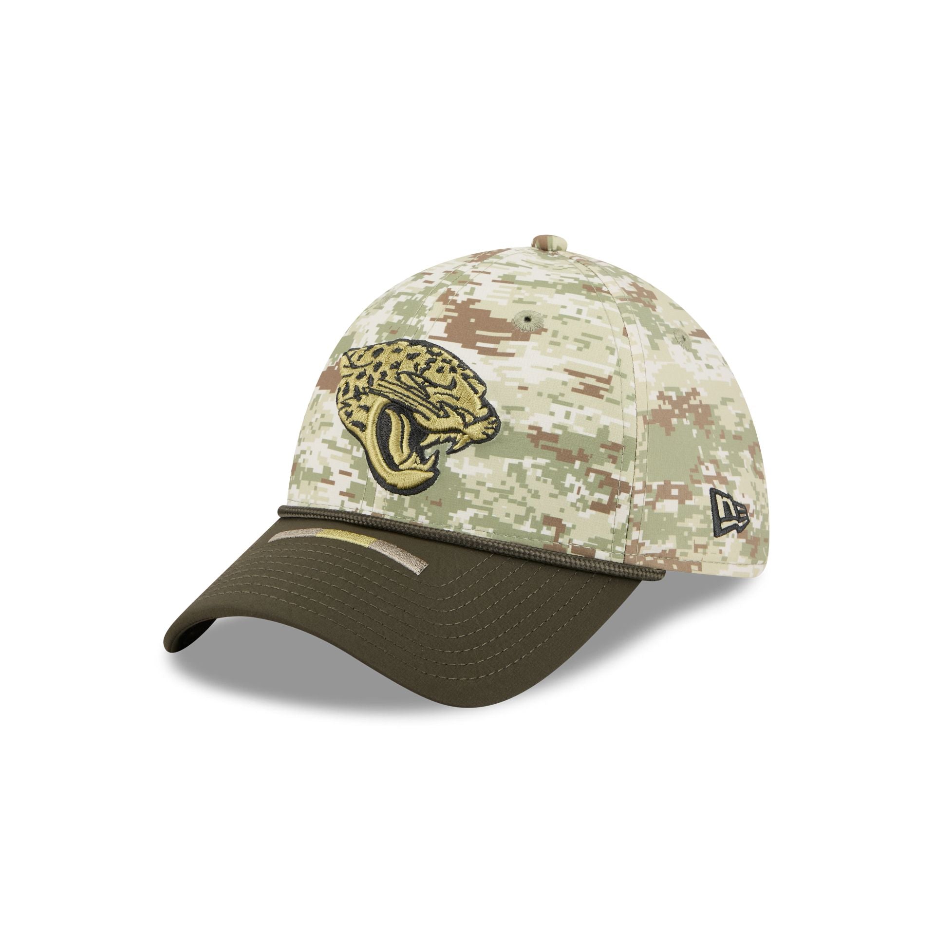 Jacksonville Jaguars 2025 Salute to Service Digi Camo 39THIRTY Stretch Fit Hat - Image 3
