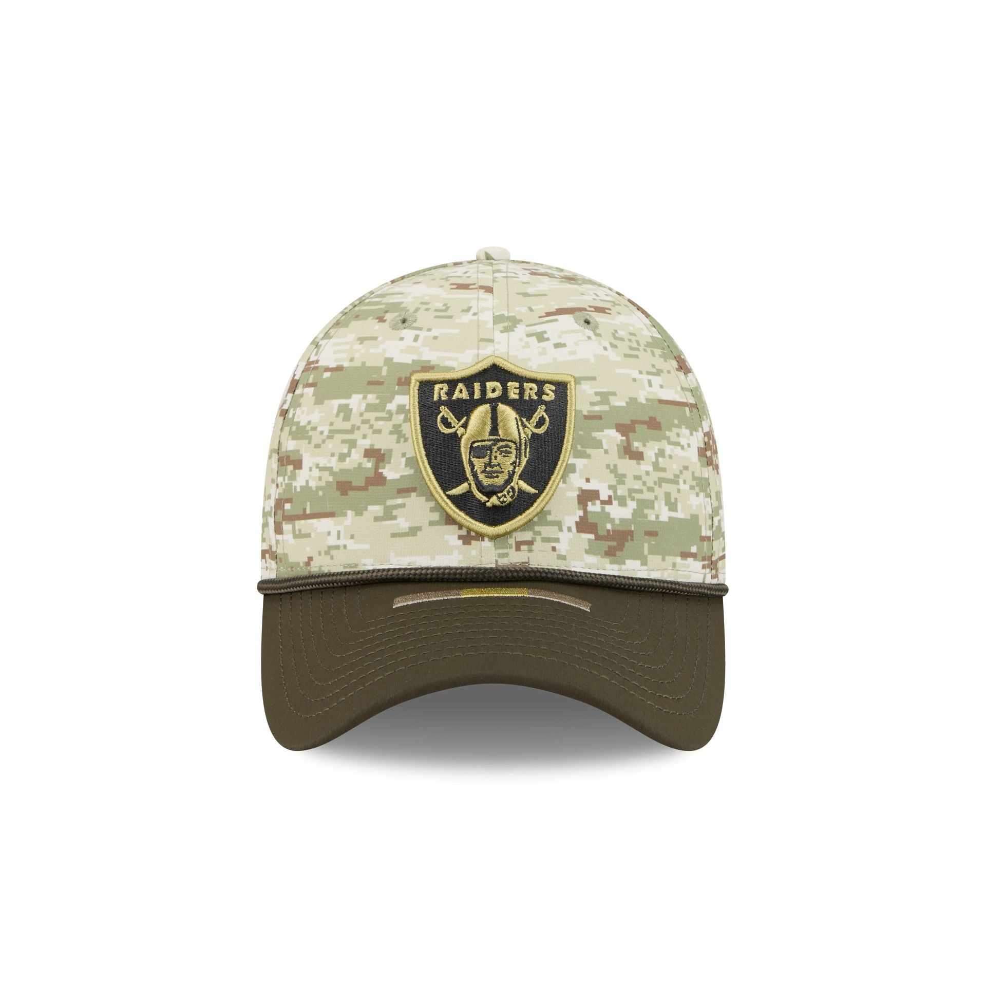 Las Vegas Raiders 2025 Salute to Service Digi Camo 39THIRTY Stretch Fit Hat - Image 2