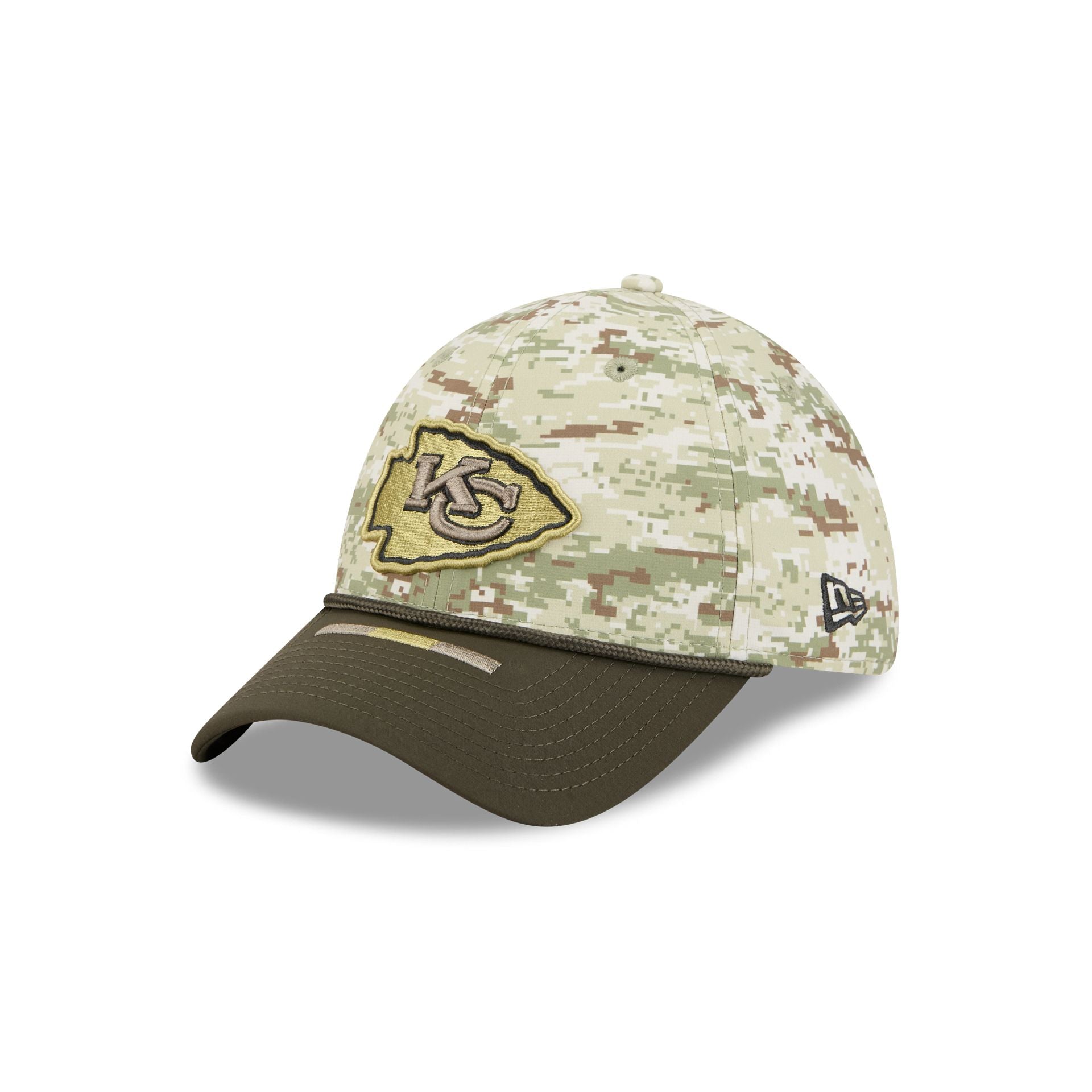 Kansas City Chiefs 2025 Salute to Service Digi Camo 39THIRTY Stretch Fit Hat - Image 3