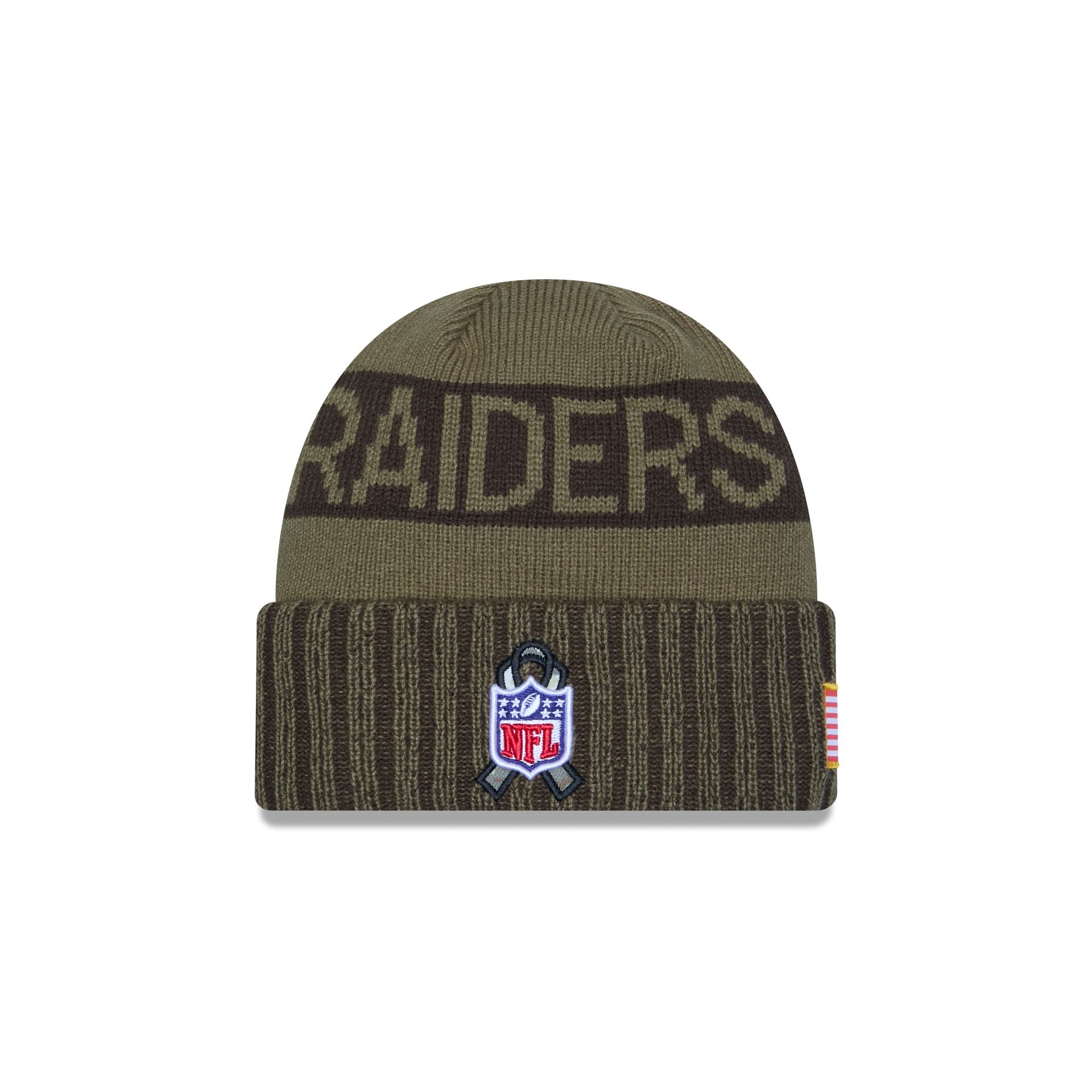Las Vegas Raiders 2025 Salute to Service Cuff Knit Hat - Image 4
