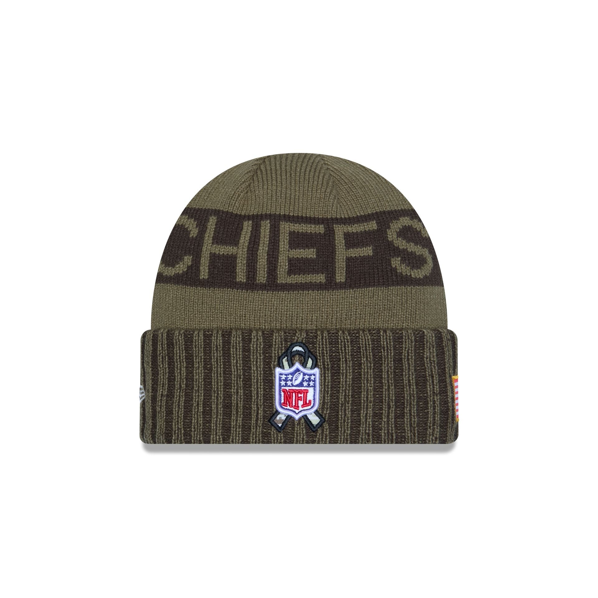 Kansas City Chiefs 2025 Salute to Service Cuff Knit Hat - Image 4