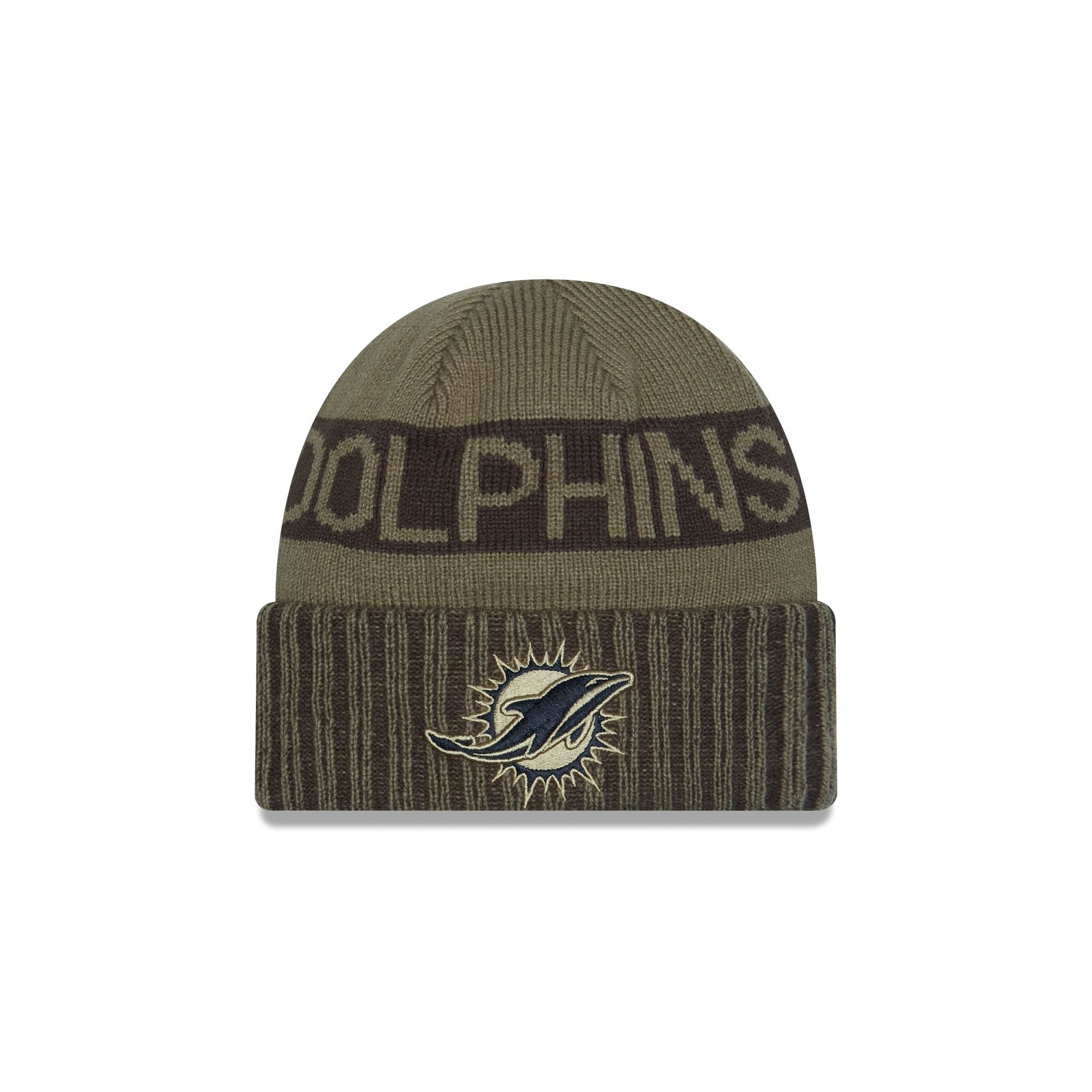 Miami Dolphins 2025 Salute to Service Cuff Knit Hat