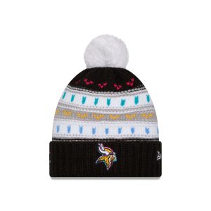 Minnesota Vikings 2025 Crucial Catch Women's Pom Knit Hat