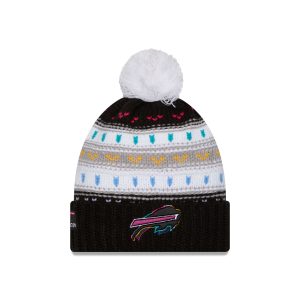 Buffalo Bills 2025 Crucial Catch Women's Pom Knit Hat