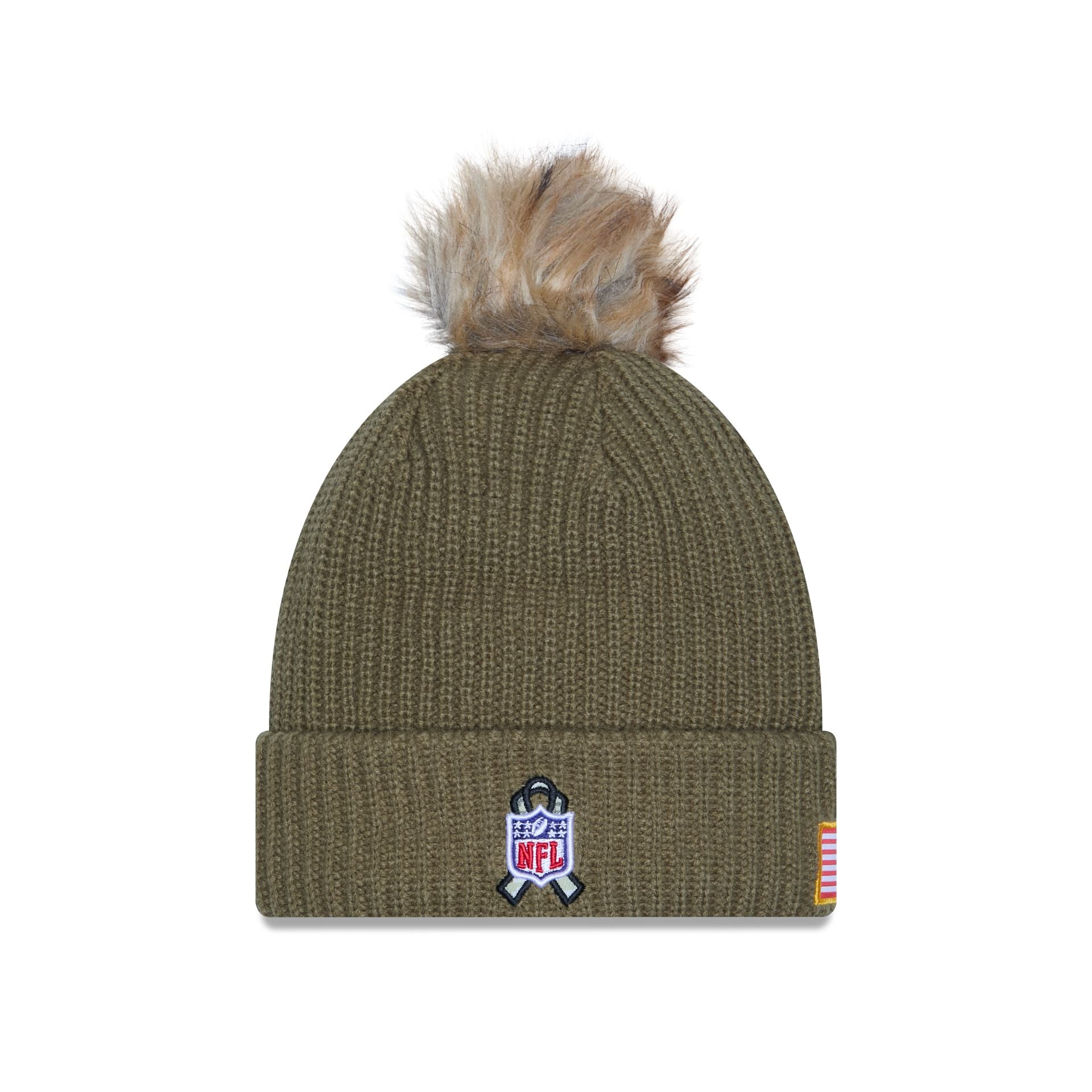 New York Giants 2025 Salute to Service Women's Pom Knit Hat - Image 3