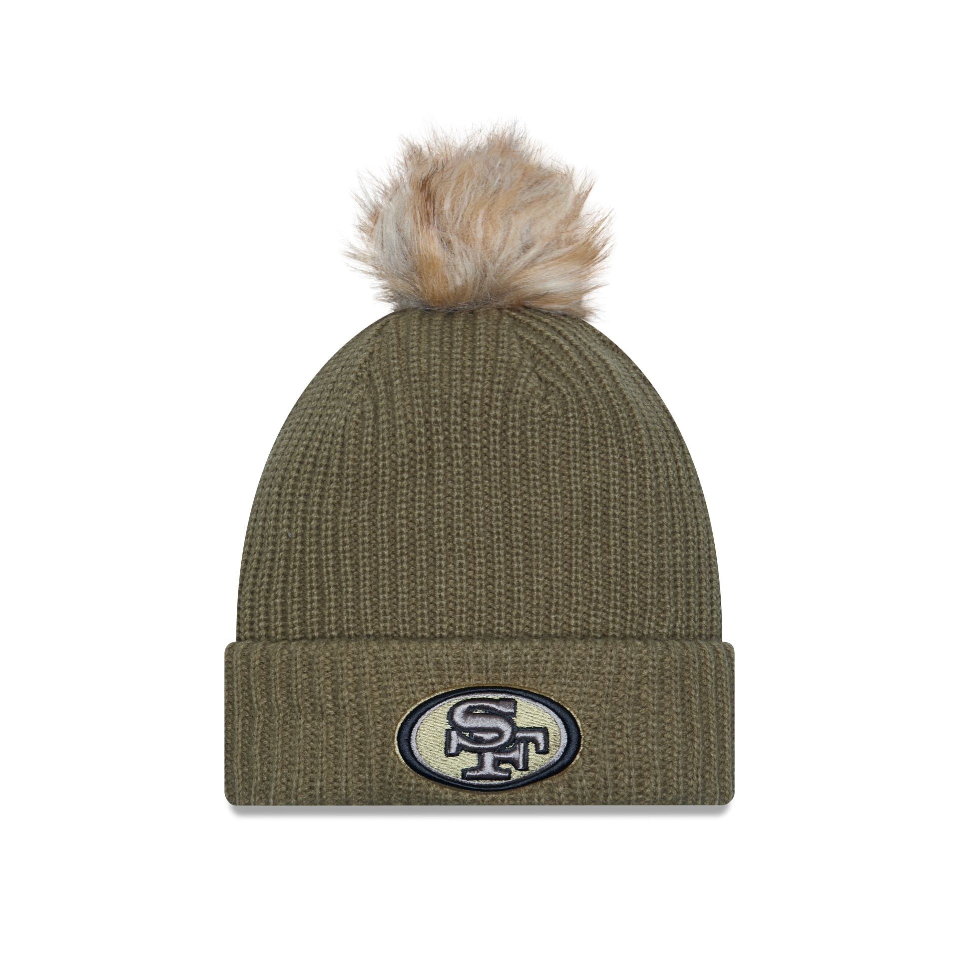 San Francisco 49ers 2025 Salute to Service Women's Pom Knit Hat