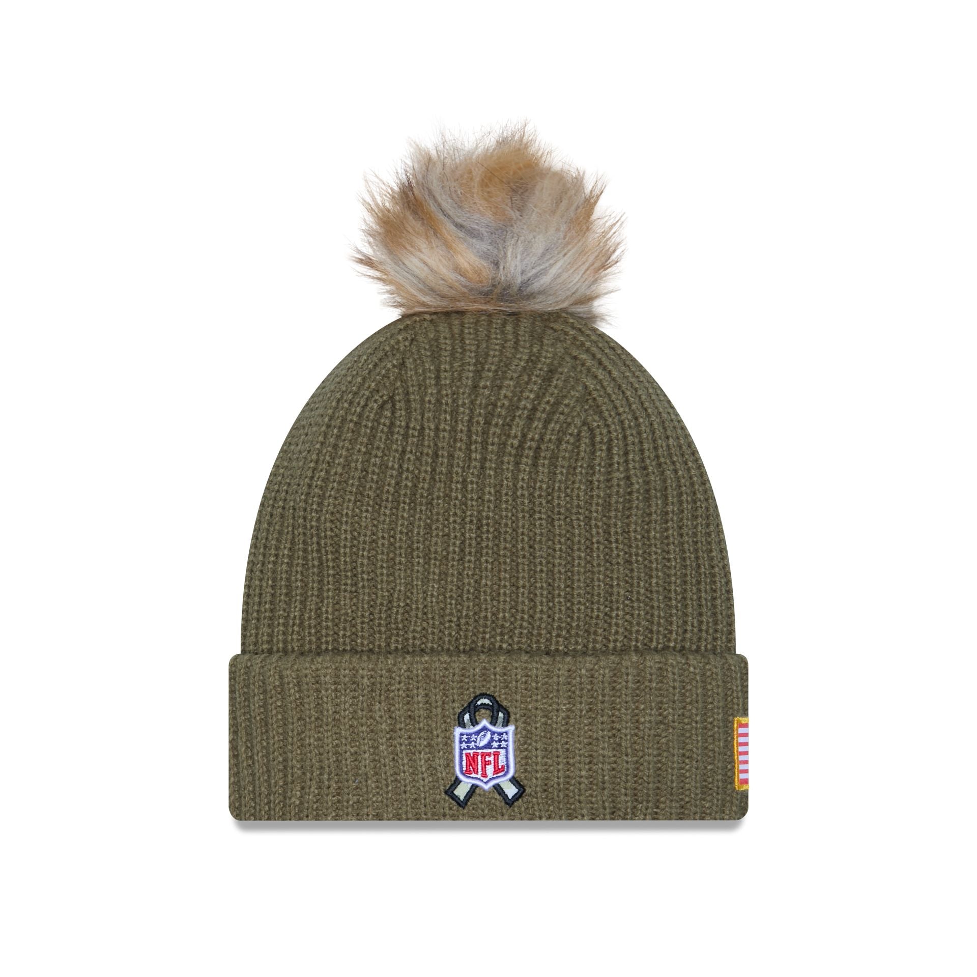 San Francisco 49ers 2025 Salute to Service Women's Pom Knit Hat - Image 3