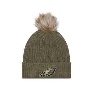 Philadelphia Eagles 2025 Salute to Service Women's Pom Knit Hat