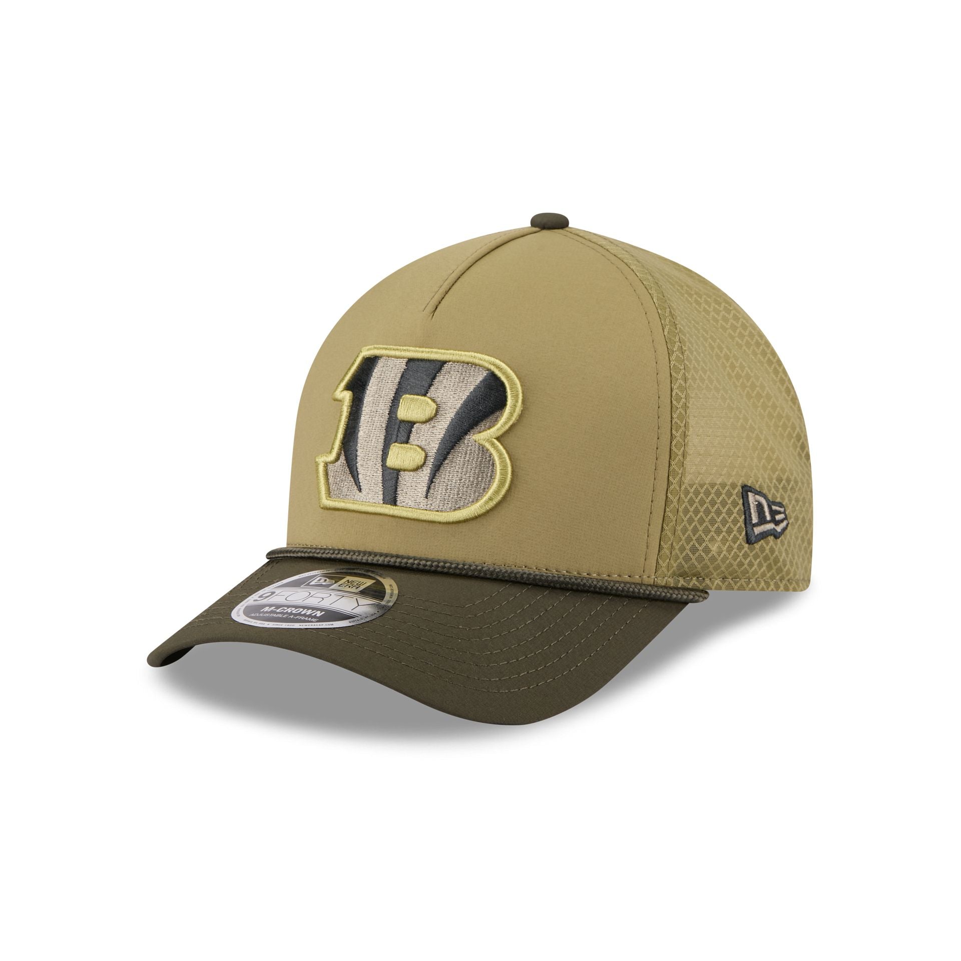 Cincinnati Bengals 2025 Salute to Service 9FORTY M-Crown A-Frame Trucker Hat - Image 3