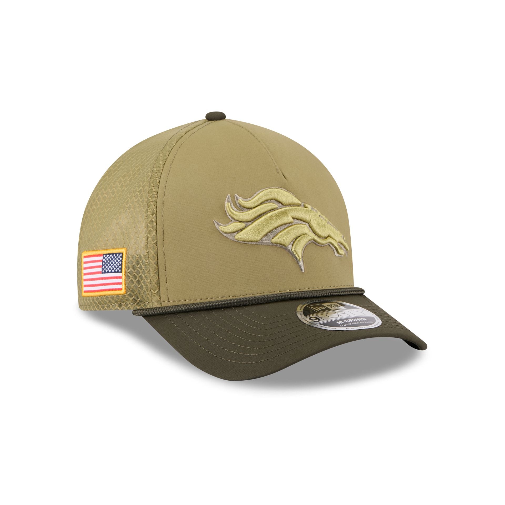 Denver Broncos 2025 Salute to Service 9FORTY M-Crown A-Frame Trucker Hat