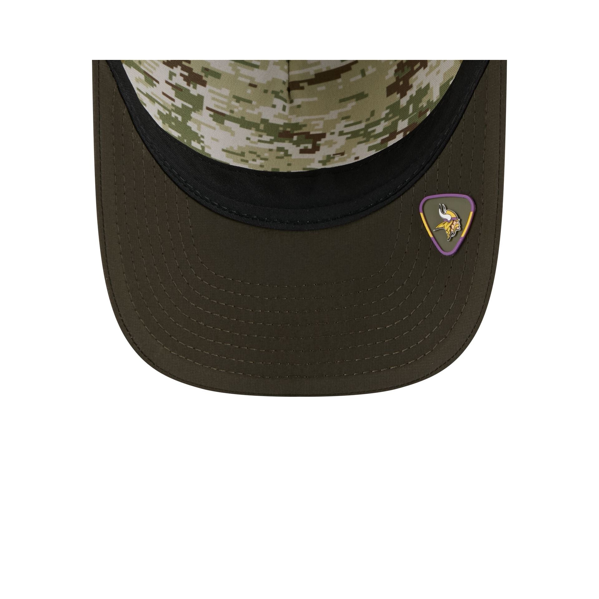Minnesota Vikings 2025 Salute to Service 9FORTY M-Crown A-Frame Trucker Hat - Image 7