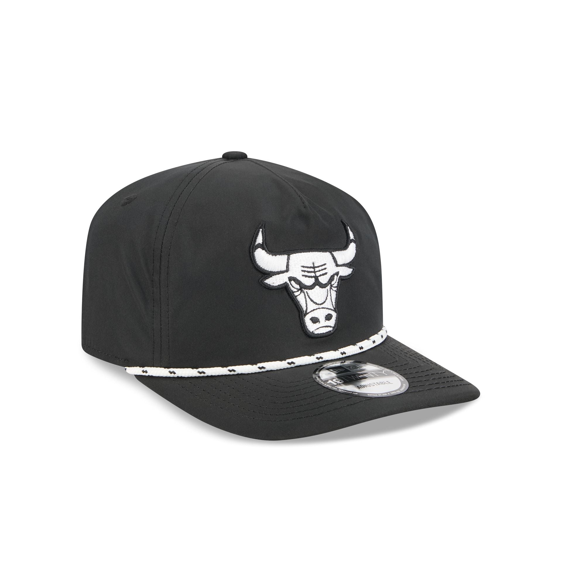 Chicago Bulls Black and White Rope 19TWENTY Snapback Hat - Image 3