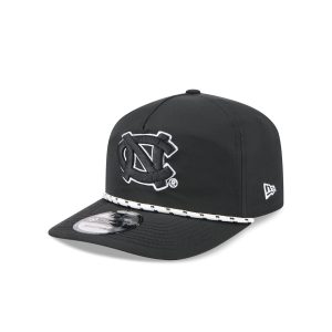 North Carolina Tar Heels Black and White Rope 19TWENTY Snapback Hat