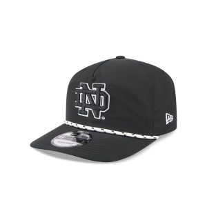 Notre Dame Fighting Irish Black and White Rope 19TWENTY Snapback Hat