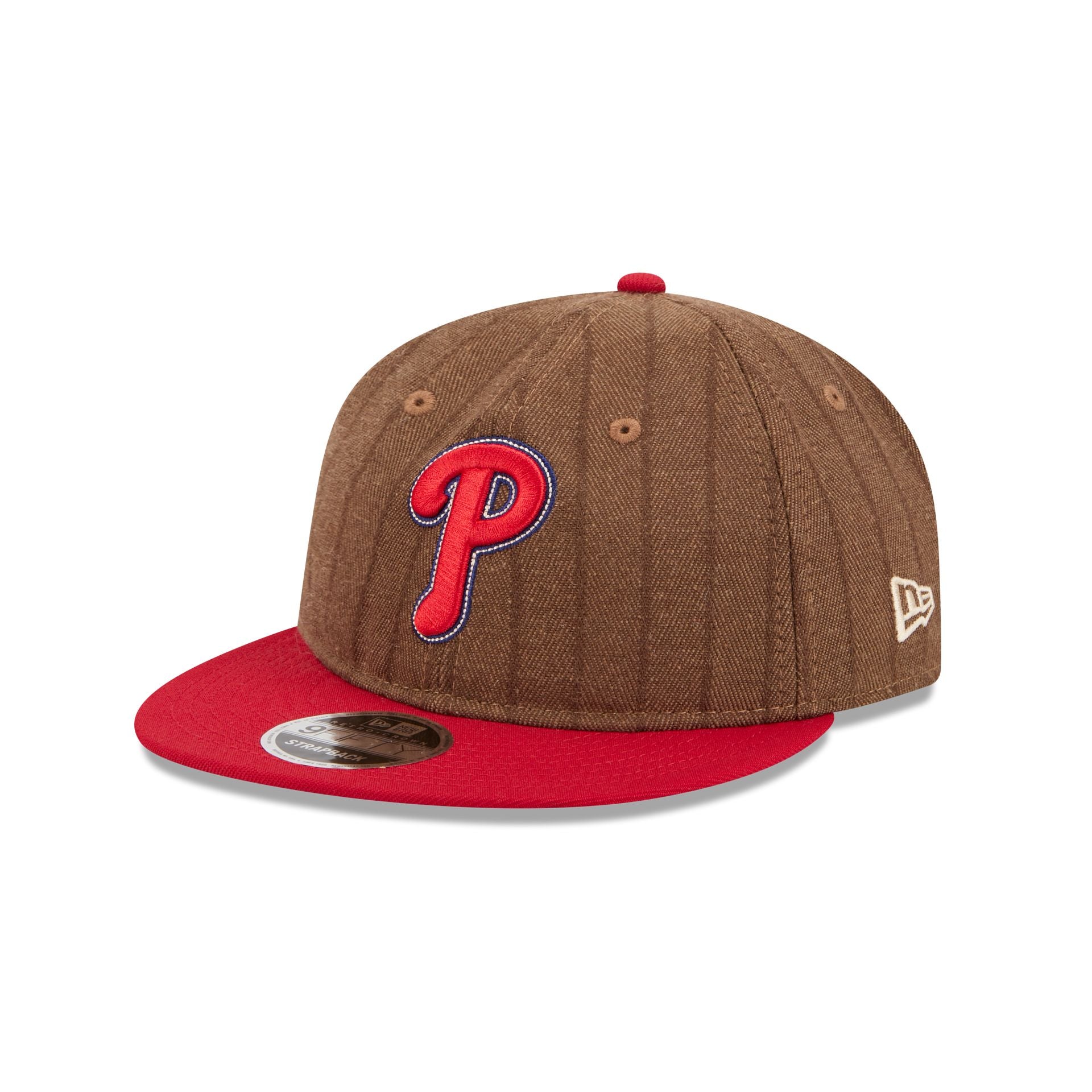 Philadelphia Phillies Three Looms Wool Pinstripe Retro Crown 9FIFTY Adjustable Hat - Image 3