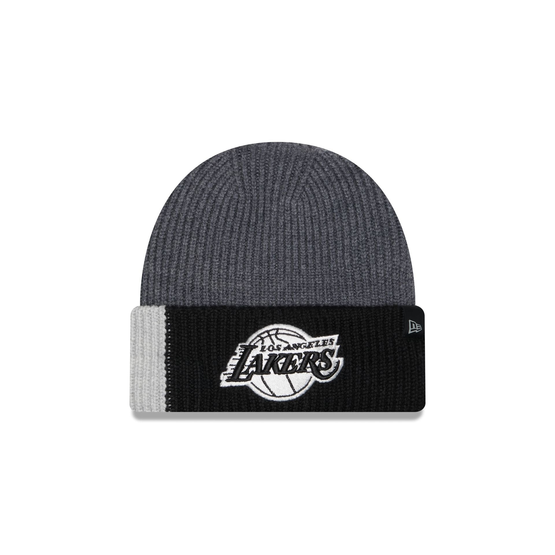Los Angeles Lakers Merino Wool Color Block Cuff Knit Hat