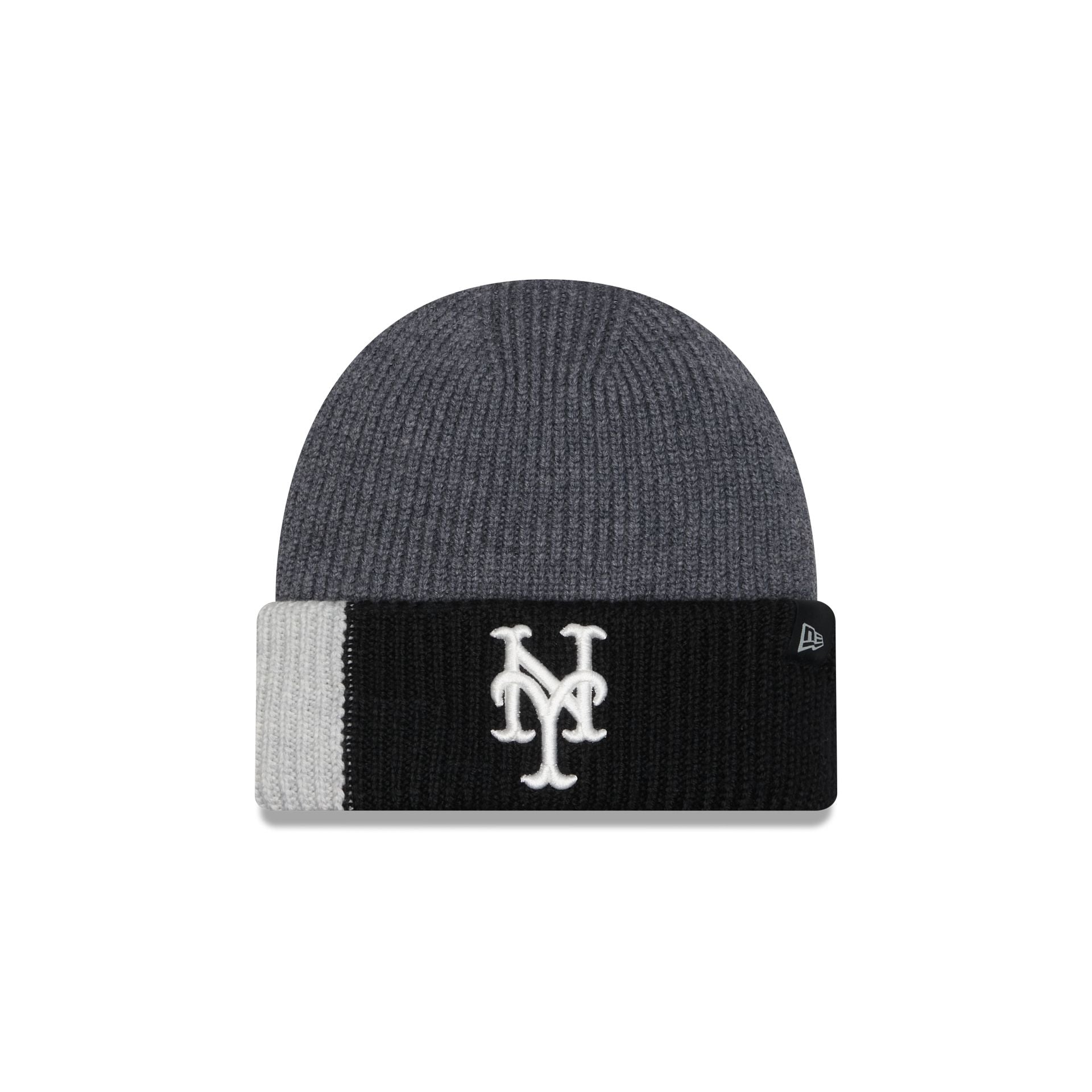 New York Mets Merino Wool Color Block Cuff Knit Hat