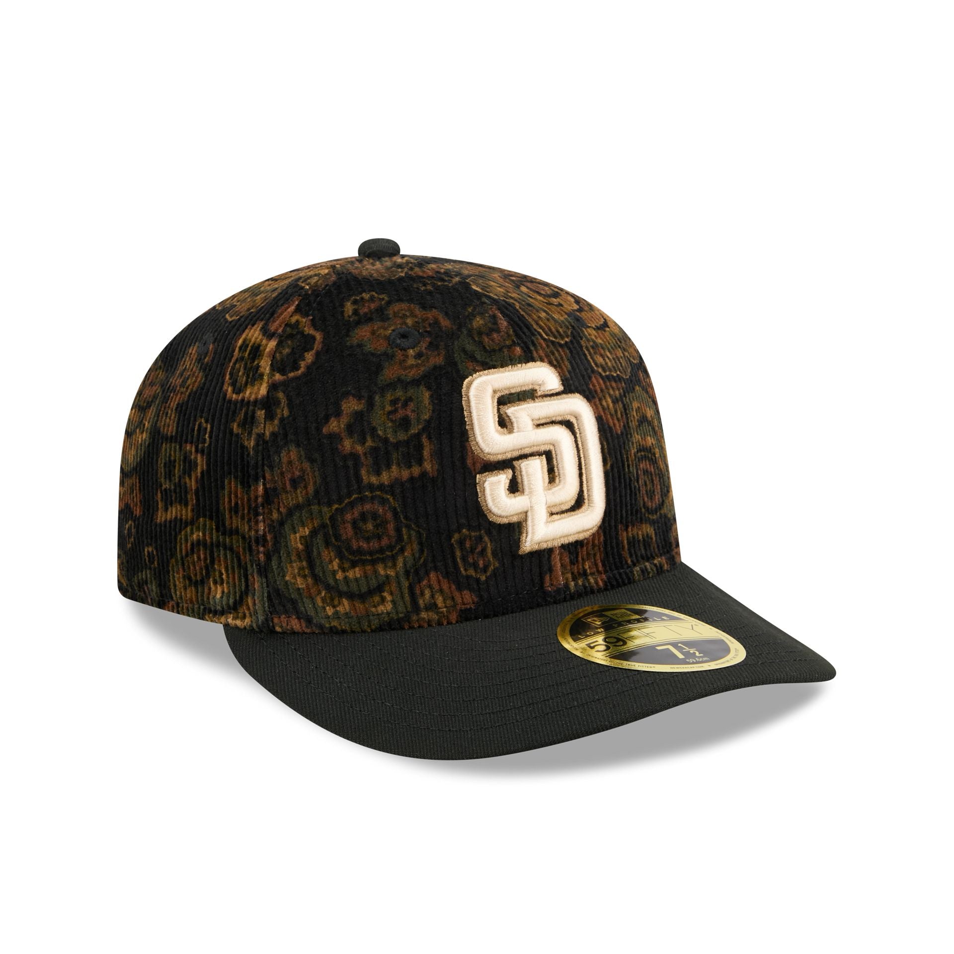 San Diego Padres Three Looms Floral Cord Low Profile 59FIFTY Fitted Hat - Image 3