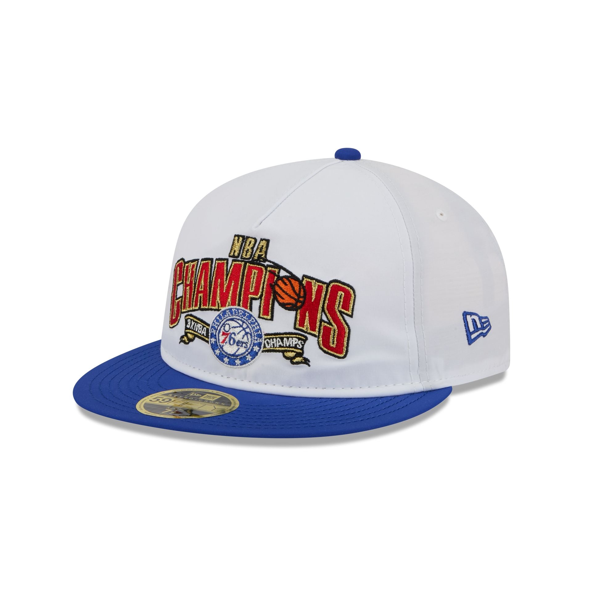 Philadelphia 76ers Champions White Retro Crown 59FIFTY Fitted Hat
