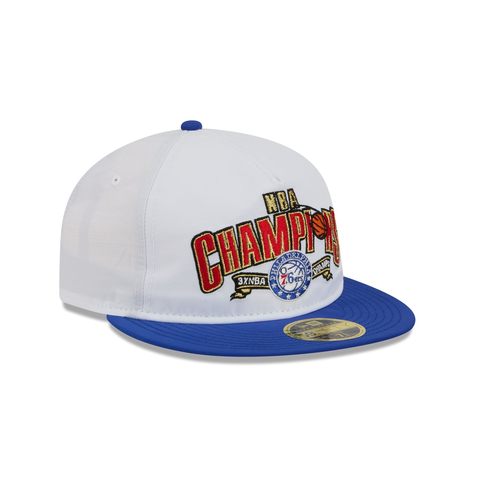 Philadelphia 76ers Champions White Retro Crown 59FIFTY Fitted Hat - Image 3