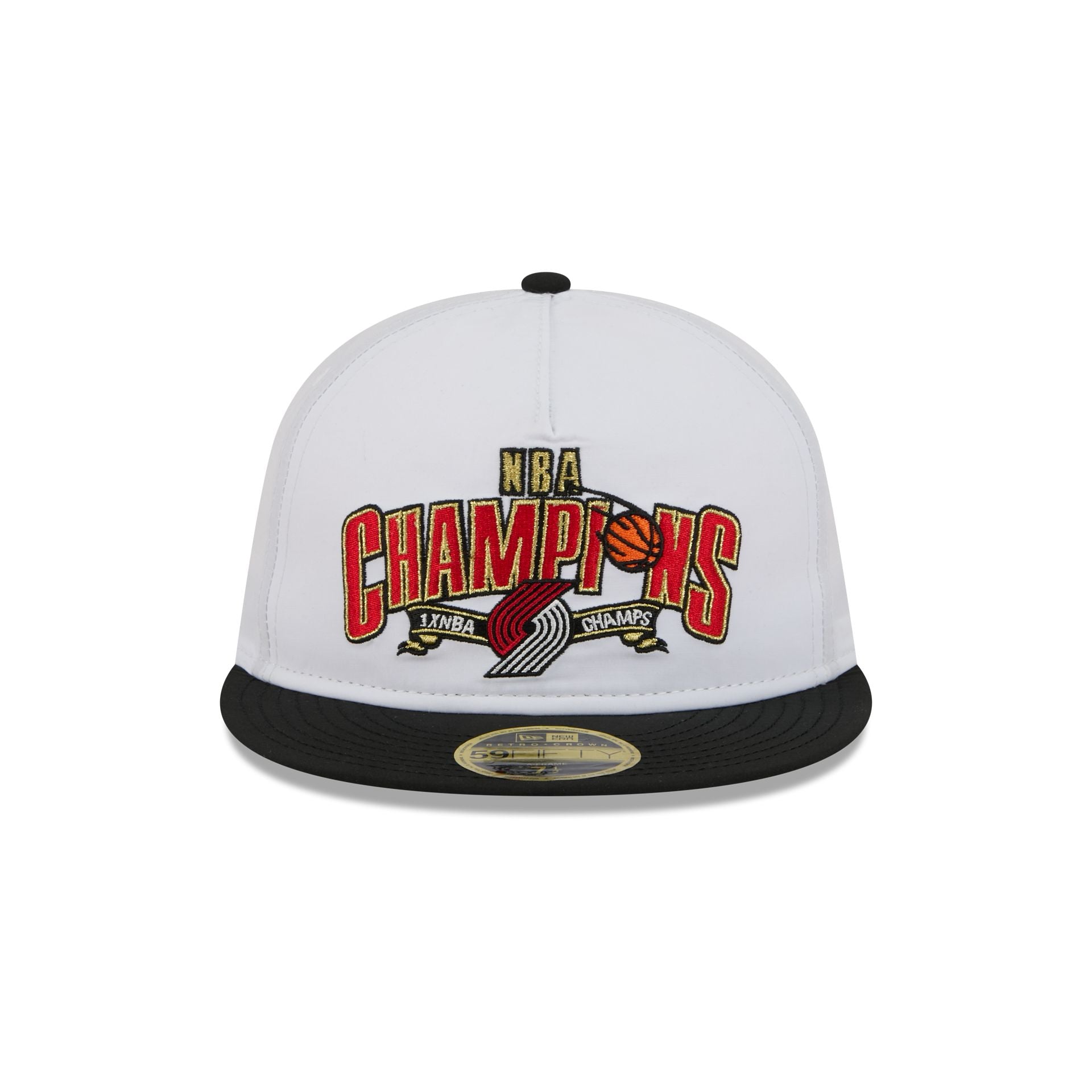 Portland Trail Blazers Champions White Retro Crown 59FIFTY Fitted Hat - Image 2