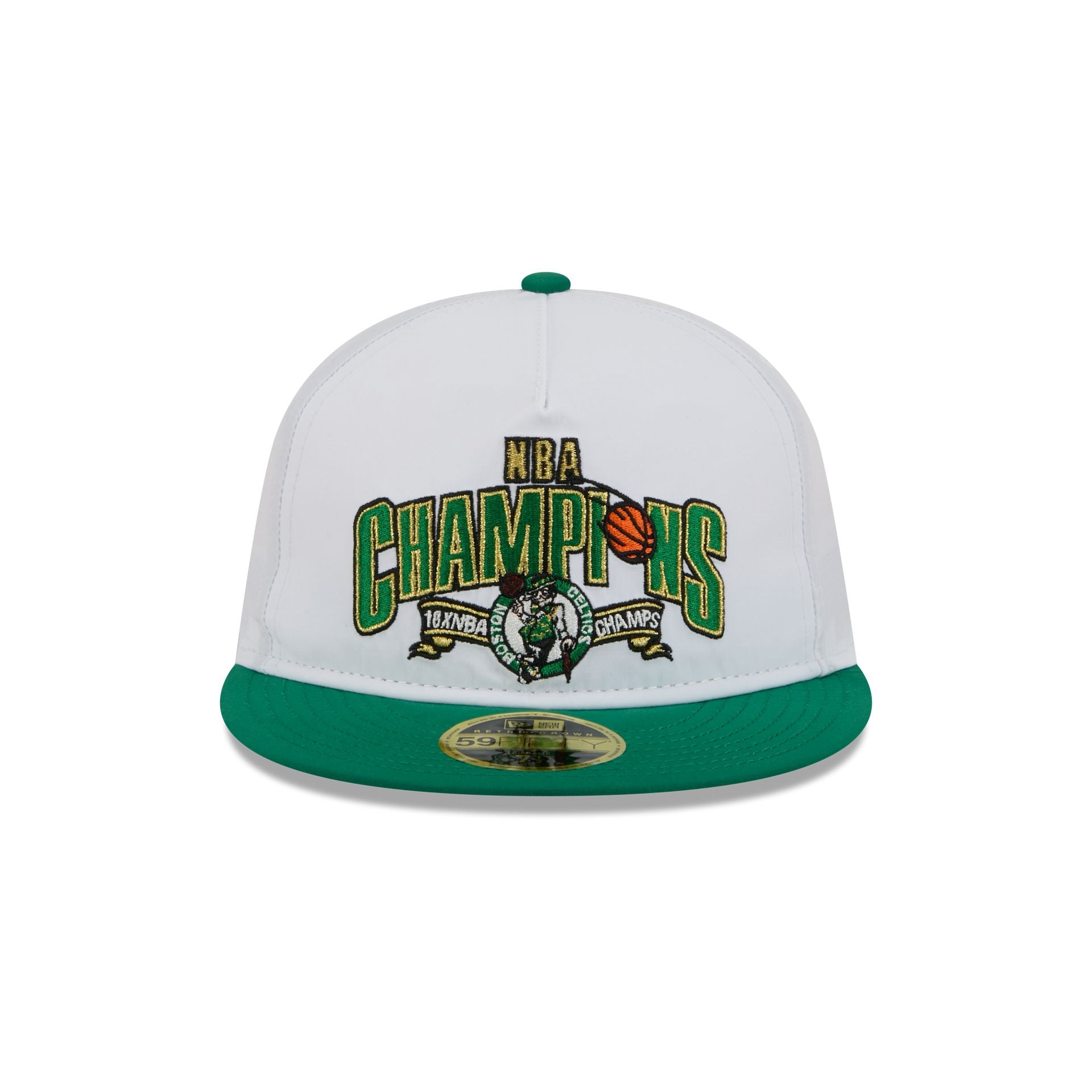 Boston Celtics Champions White Retro Crown 59FIFTY Fitted Hat - Image 2