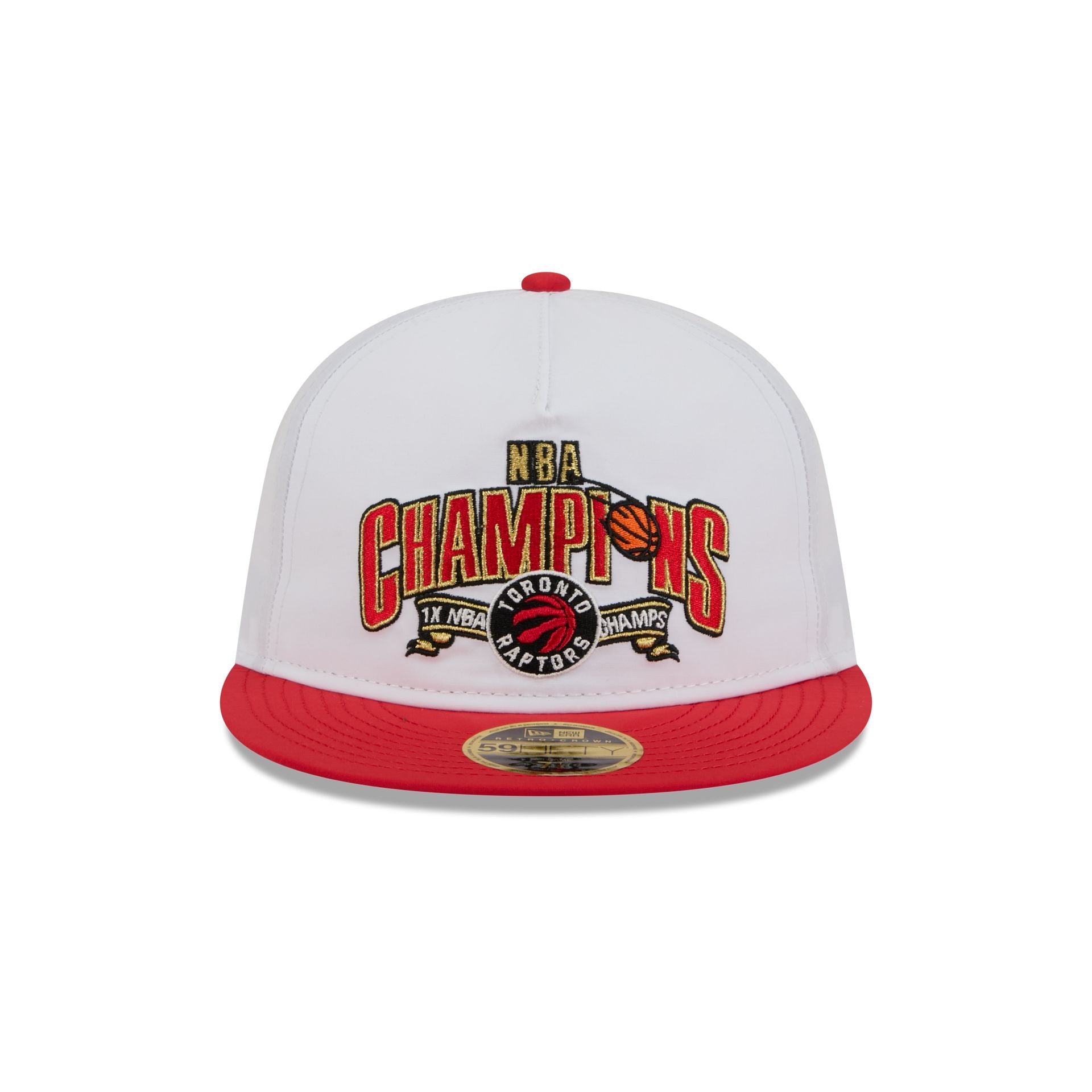 Toronto Raptors Champions White Retro Crown 59FIFTY Fitted Hat - Image 2