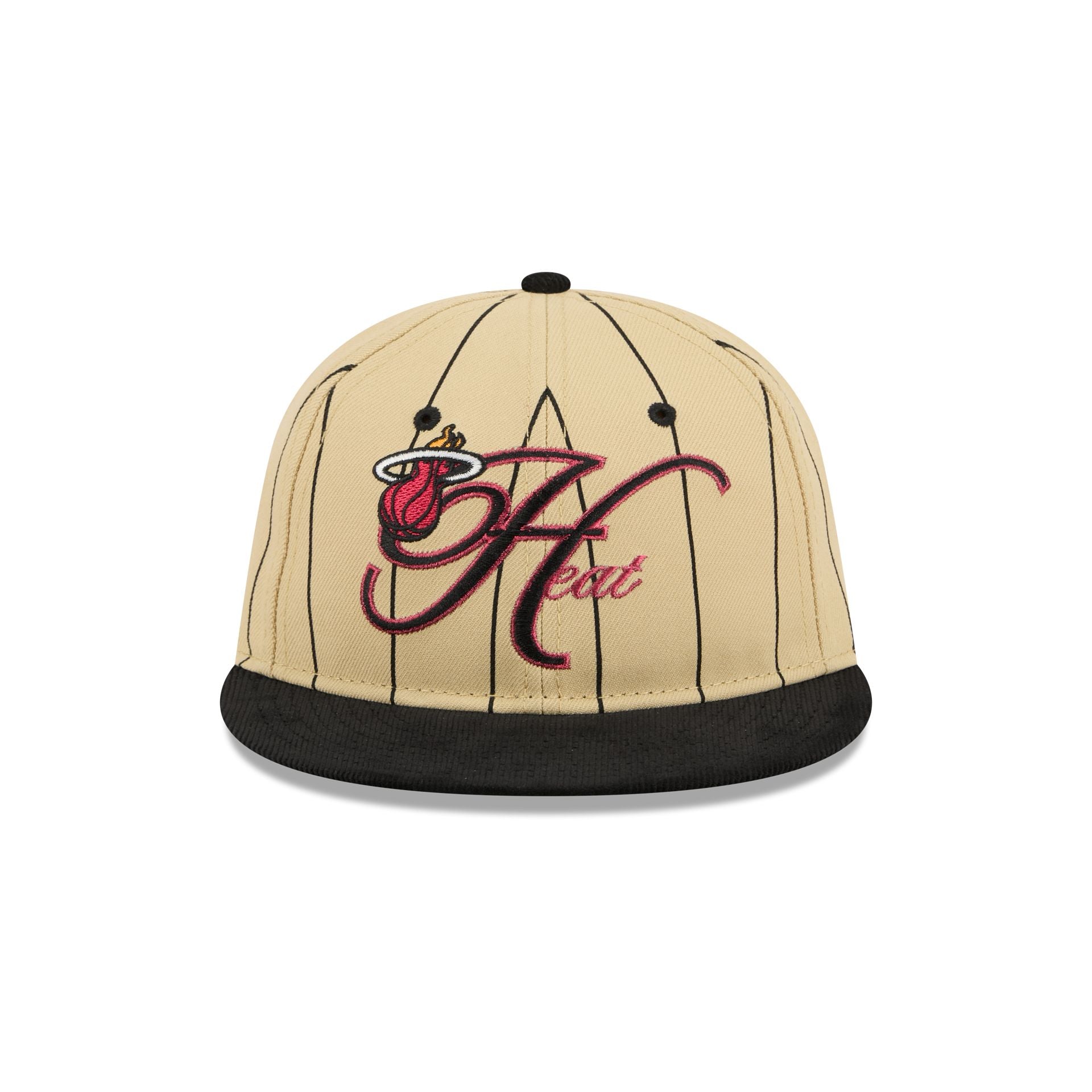 Miami Heat Pinstripe Script Retro Crown 9FIFTY Adjustable Hat - Image 2