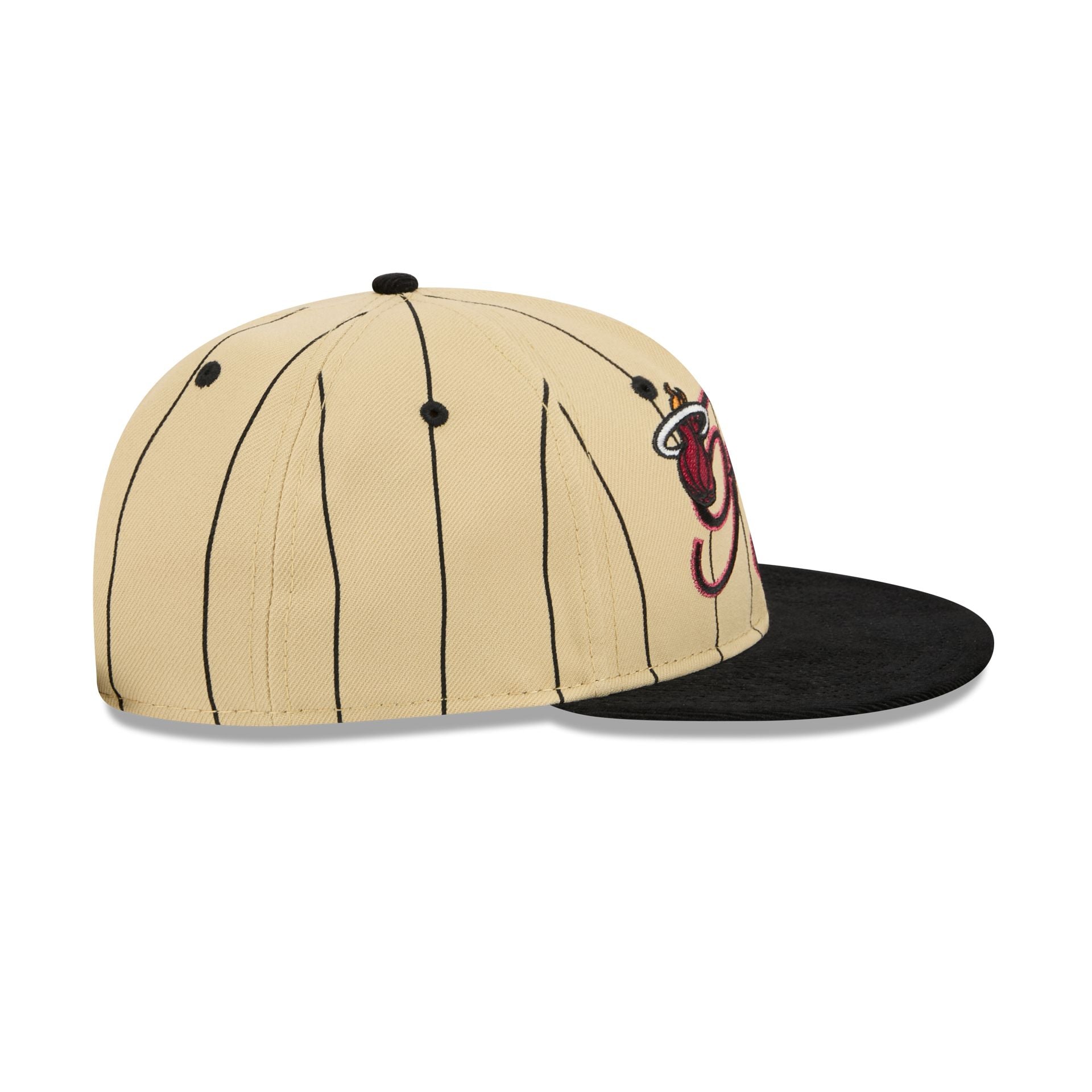 Miami Heat Pinstripe Script Retro Crown 9FIFTY Adjustable Hat - Image 5