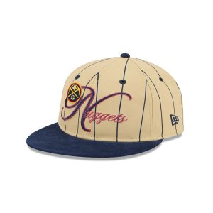 Denver Nuggets Pinstripe Script Retro Crown 9FIFTY Adjustable Hat