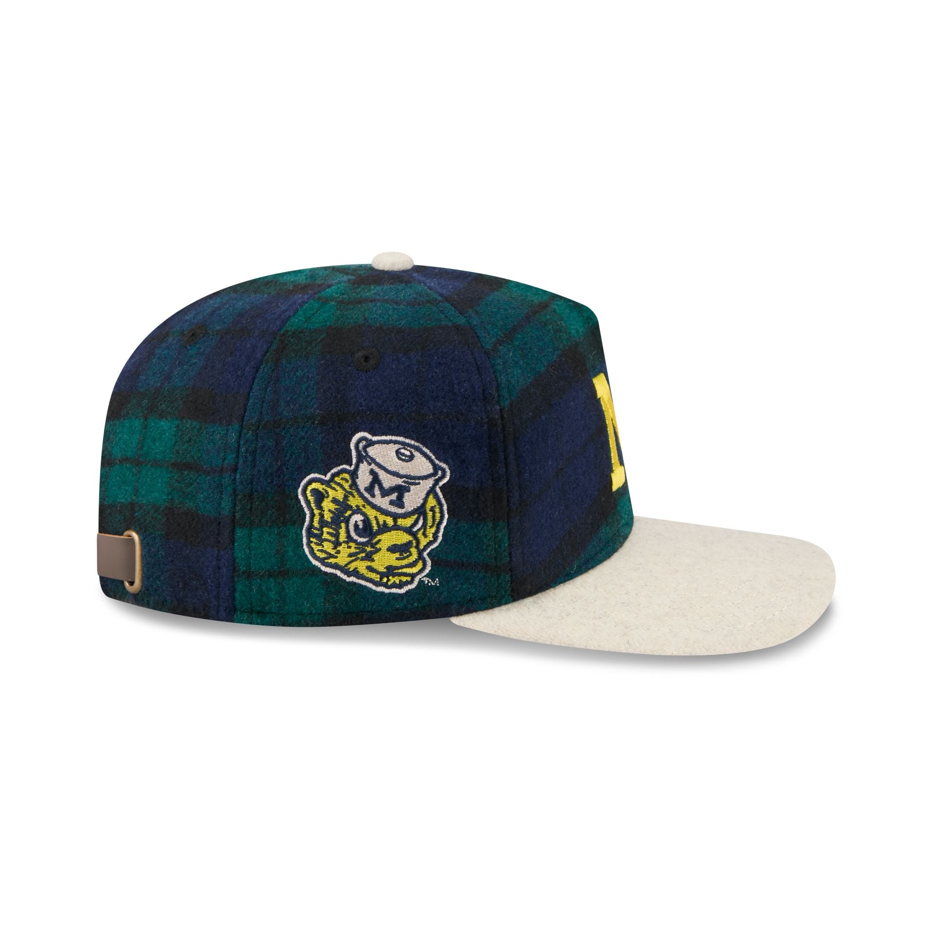 Michigan Wolverines Plaid Letterman 19TWENTY Adjustable Hat - Image 4