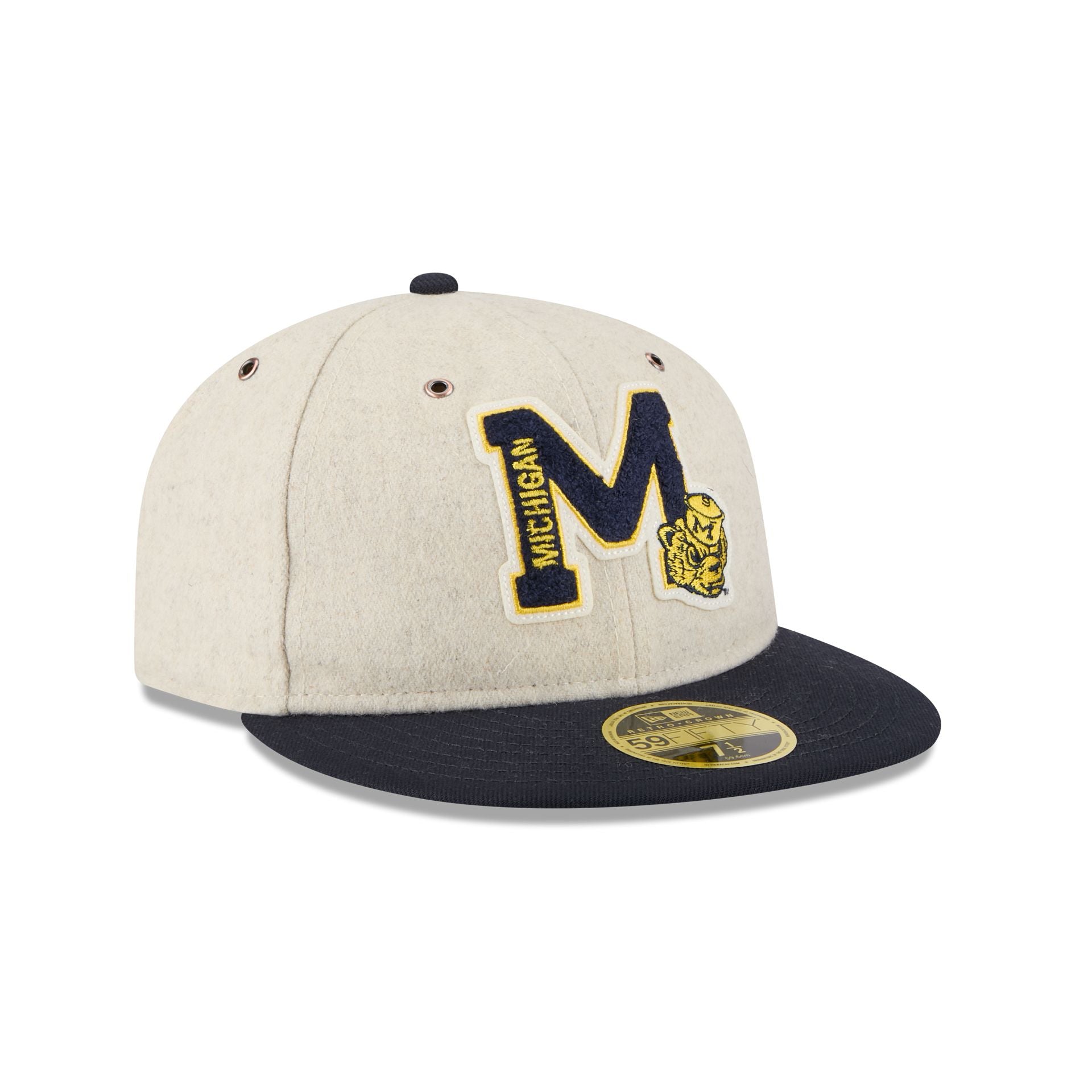 Michigan Wolverines College Vault Wool Letterman Retro Crown 59FIFTY Fitted Hat - Image 3
