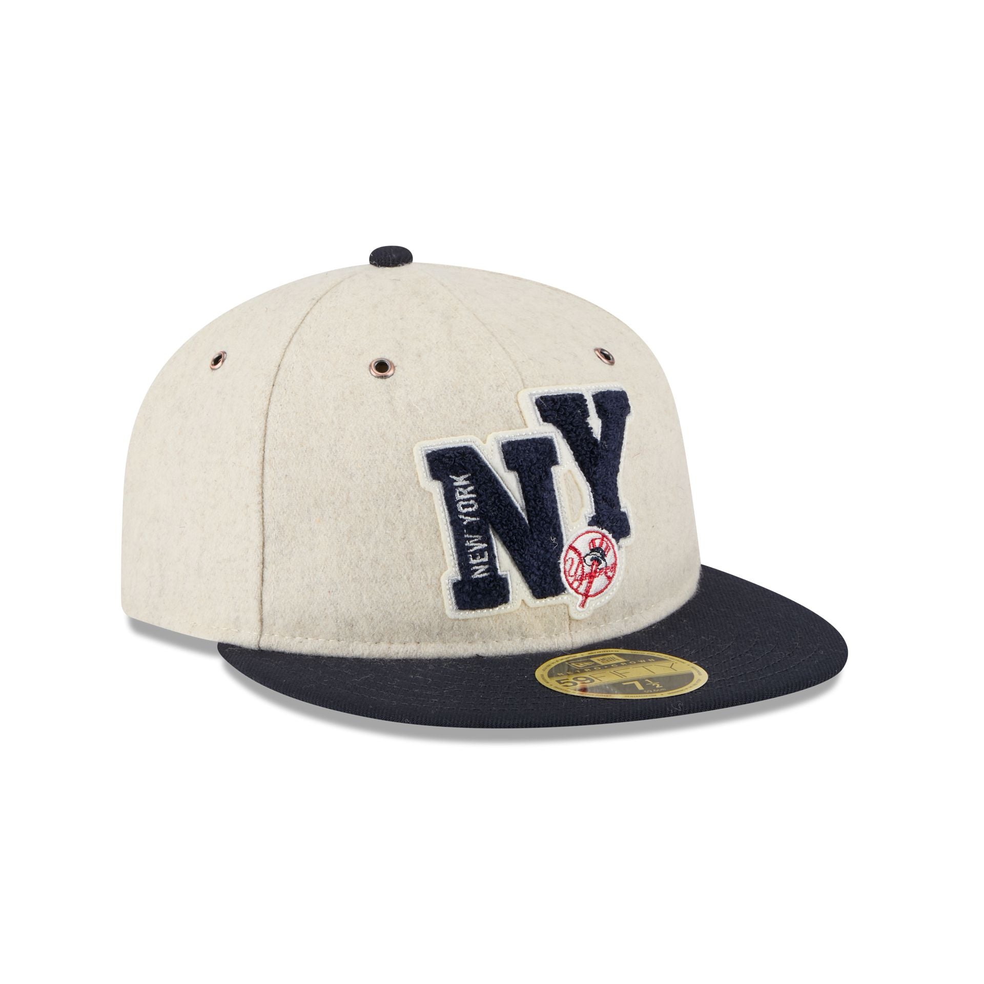 New York Yankees Wool Letterman Retro Crown 59FIFTY Fitted Hat - Image 3